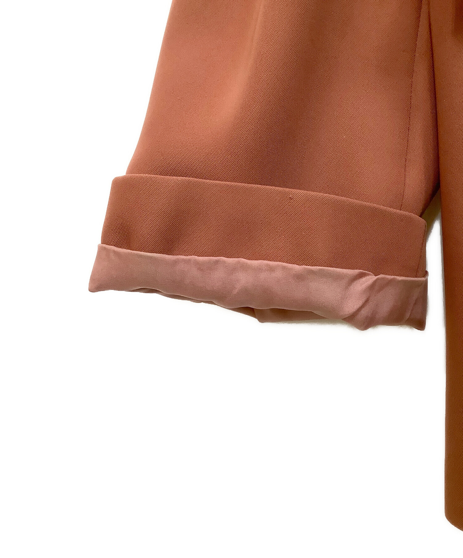 中古・古着通販】CULLNI (クルニ) ベルテッドジャケット ブラウン  