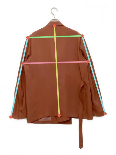 中古・古着通販】CULLNI (クルニ) ベルテッドジャケット ブラウン  