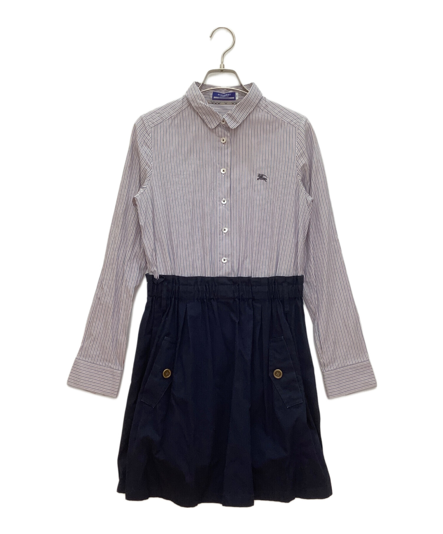 BURBERRY LONDON ブルーシャツワンピース 40