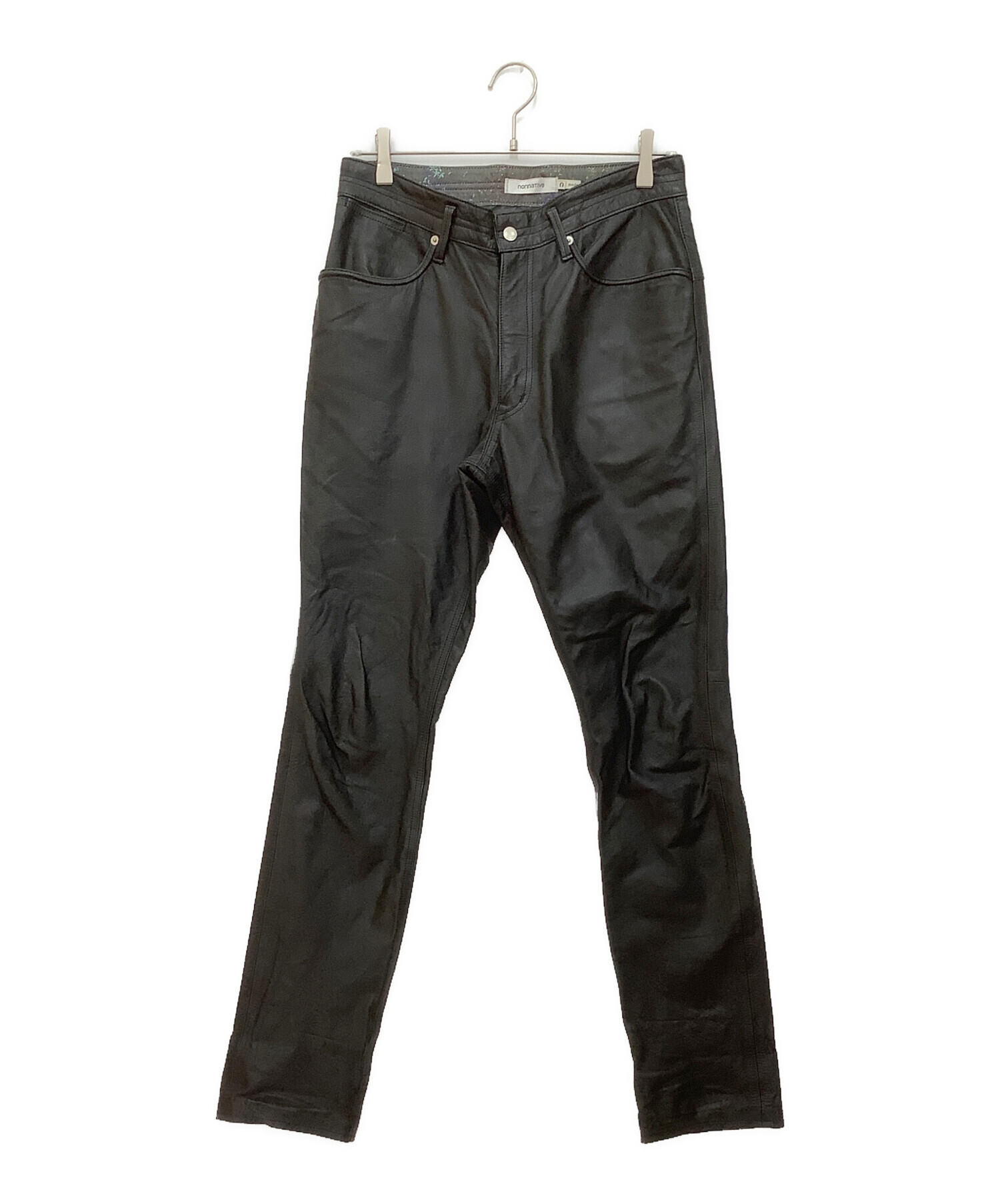 【ヨウレンキン】nonnative 中古・古着通販】nonnative (ノンネイティブ) レザーパンツ ブラック