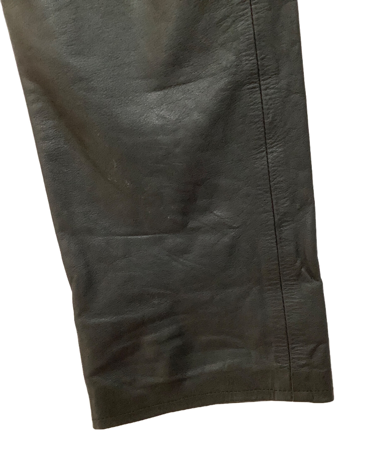 中古・古着通販】nonnative (ノンネイティブ) レザーパンツ ブラック