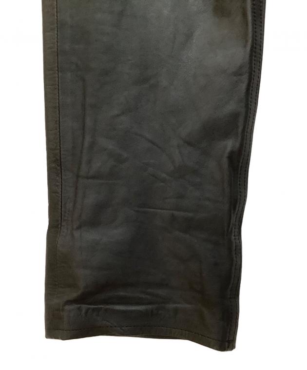 中古・古着通販】nonnative (ノンネイティブ) レザーパンツ ブラック