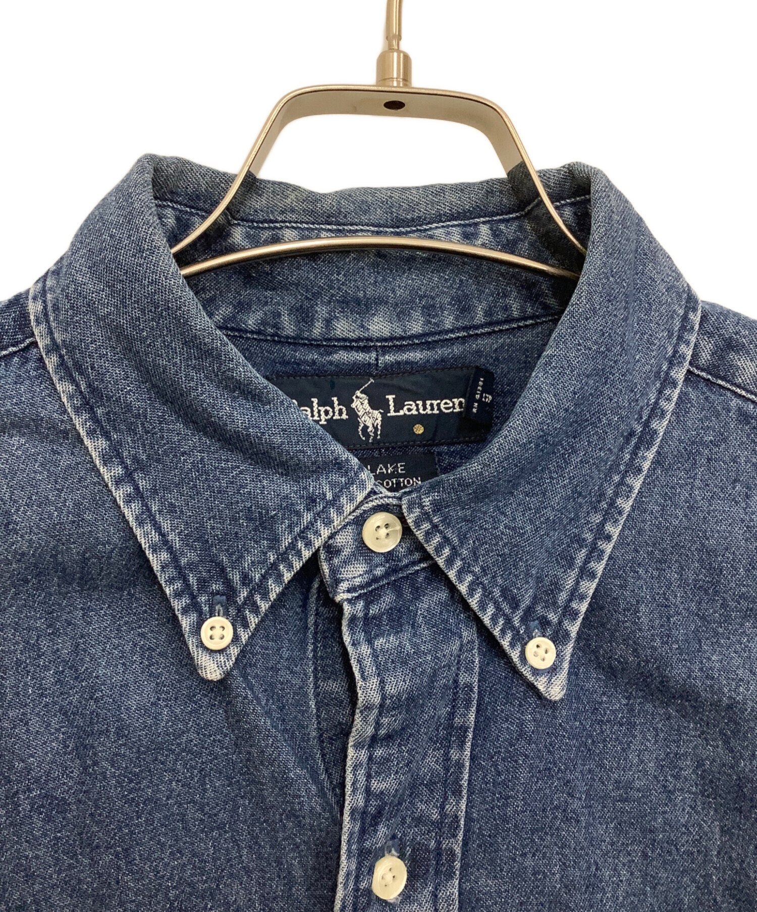 中古・古着通販】RALPH LAUREN (ラルフローレン) デニムシャツ ブルー