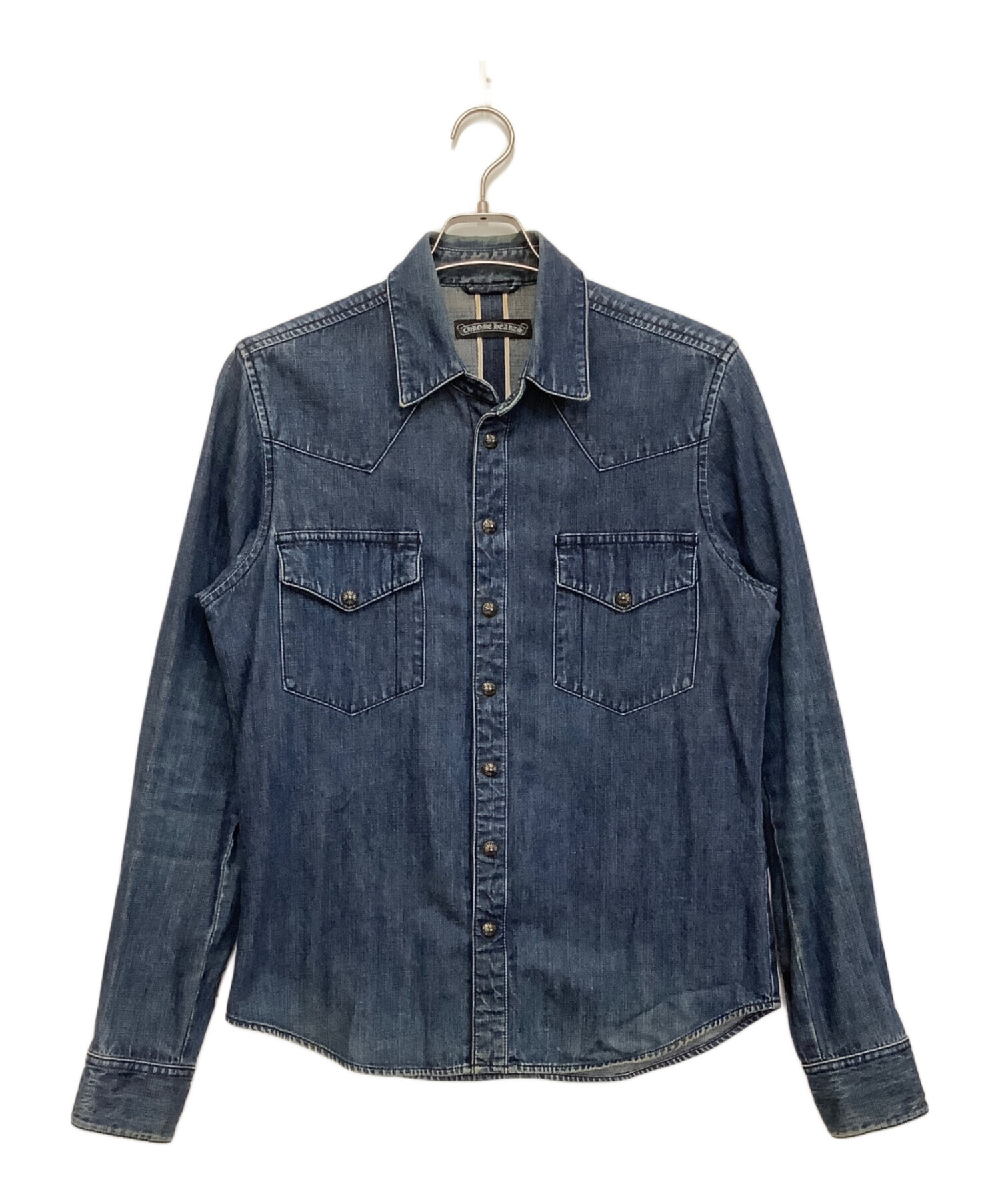 クロムハーツ ブラックデニム ウエスタンシャツ オールド クロムハーツ ブラックデニム ウエスタンシャツ オールド クロムハーツ