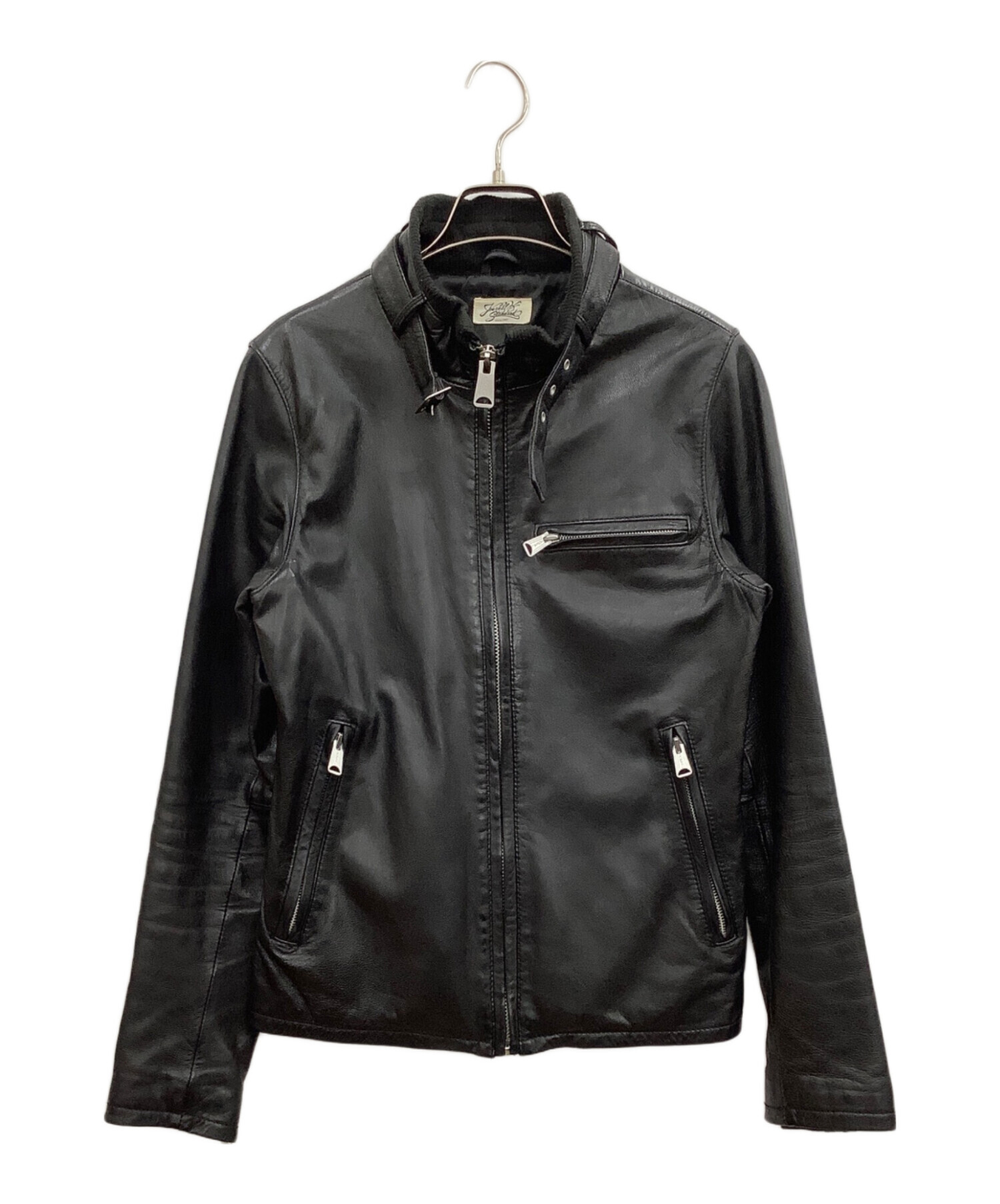 ジャーナルスタンダード　ブラックレザージャケット JOURNAL STANDARD ブラックレザーライダースジャケット