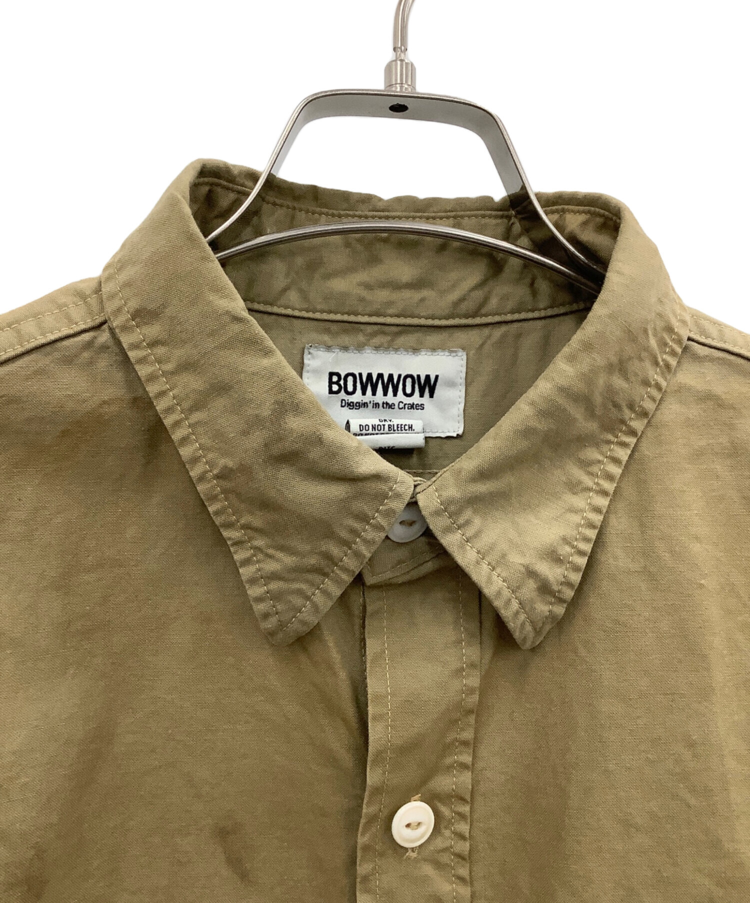 中古・古着通販】BOWWOW (バウワウ) US PRISONER SHIRT カーキ サイズ 