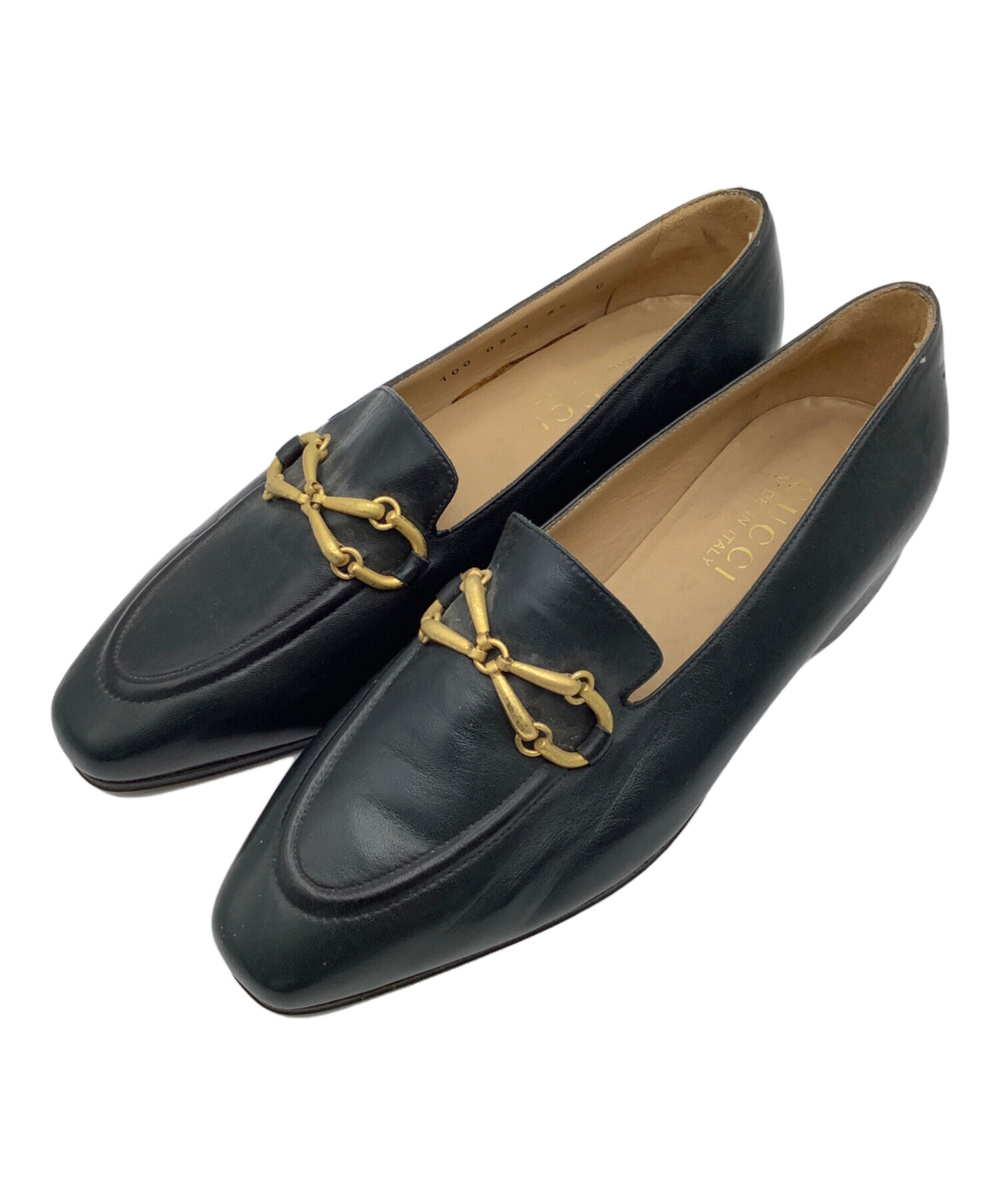 中古・古着通販】GUCCI (グッチ) ビットローファー ブラック サイズ:35 