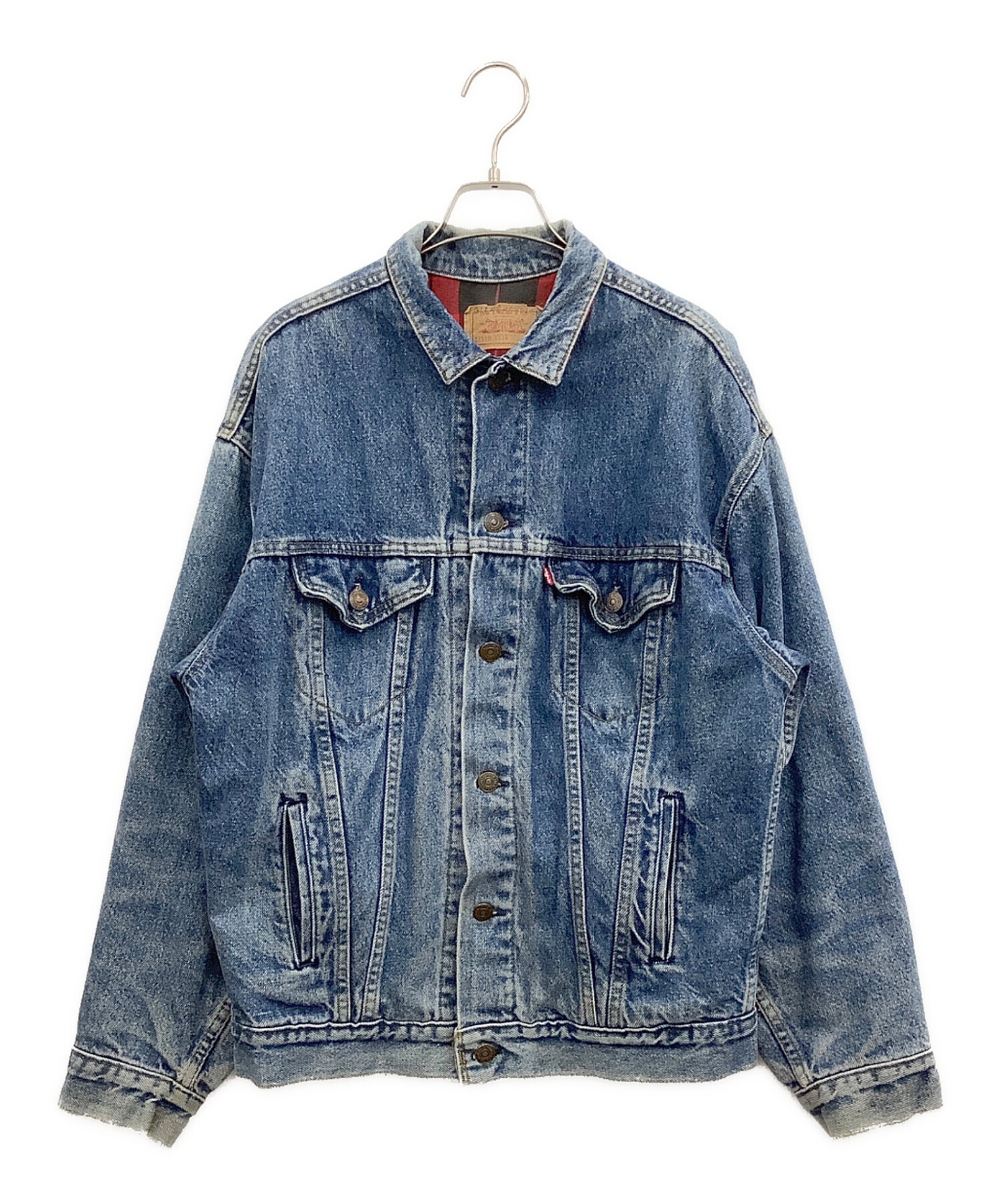 中古・古着通販】LEVI'S (リーバイス) デニムジャケット ブルー×レッド