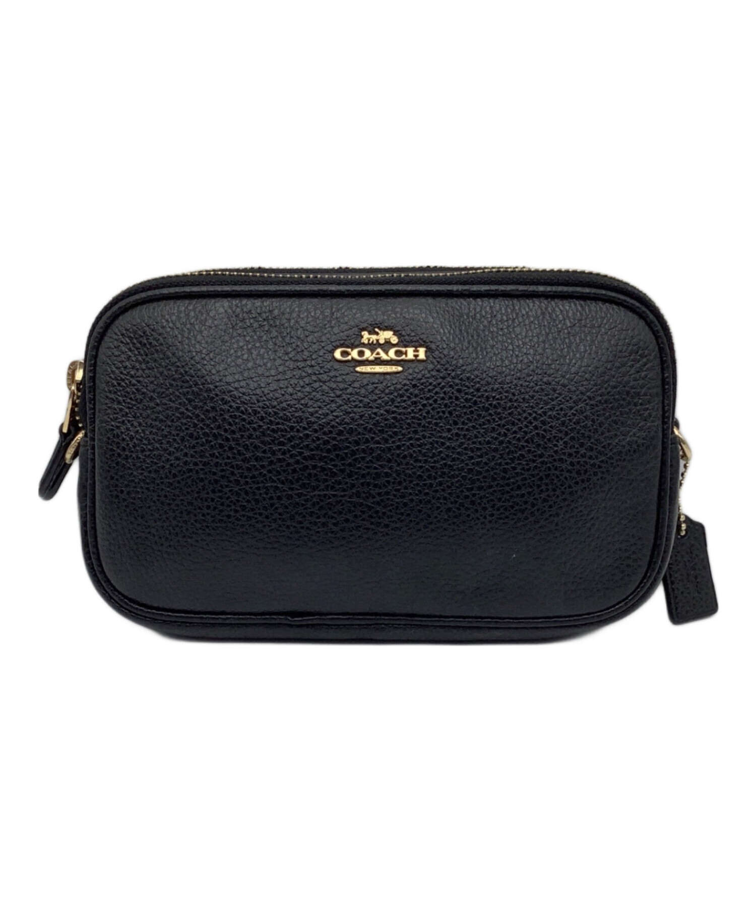 中古・古着通販】COACH (コーチ) チェーンショルダーバッグ ブラック