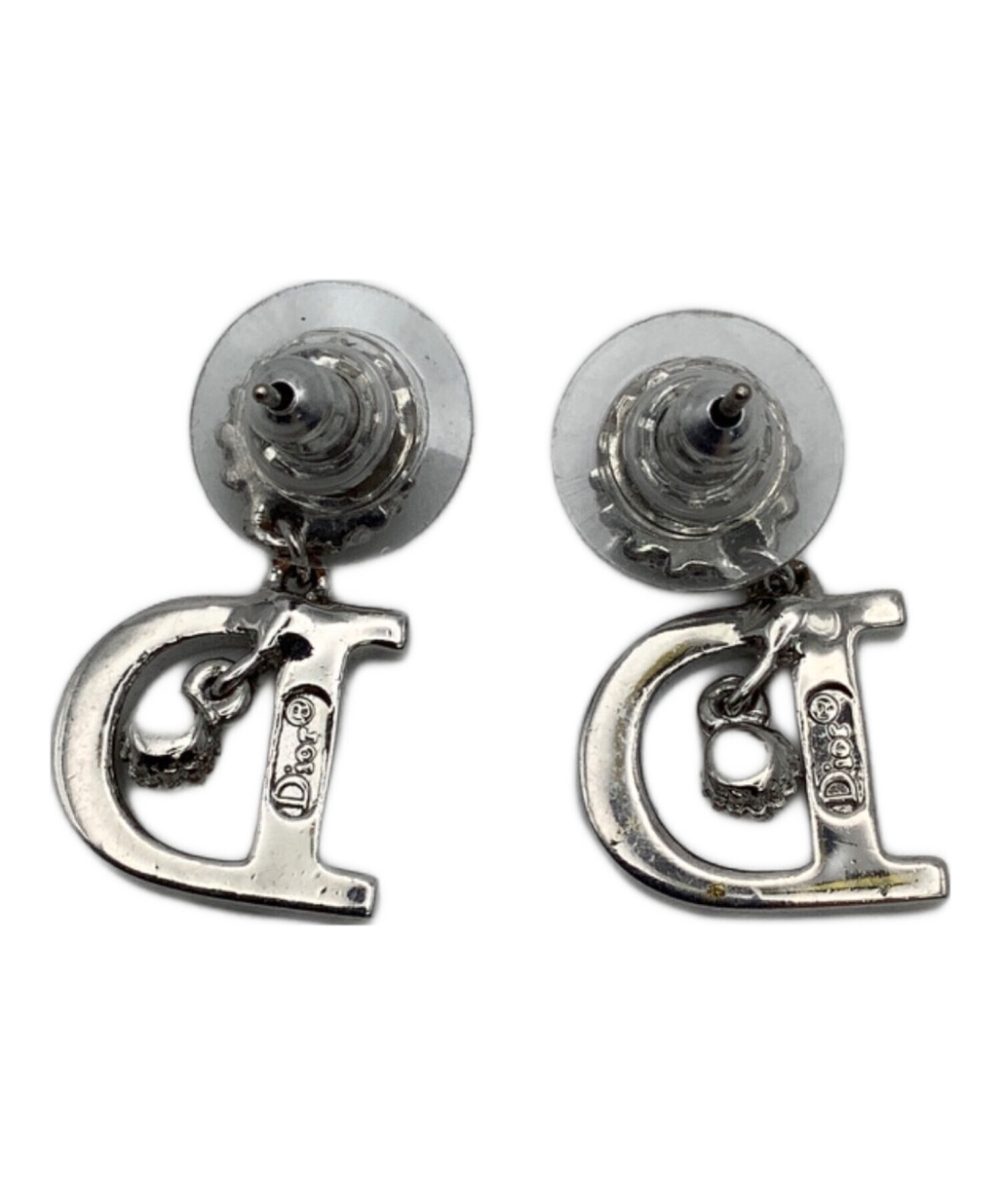 Dior クリスチャンディオール ロゴ ピアス シルバー Christian Dior