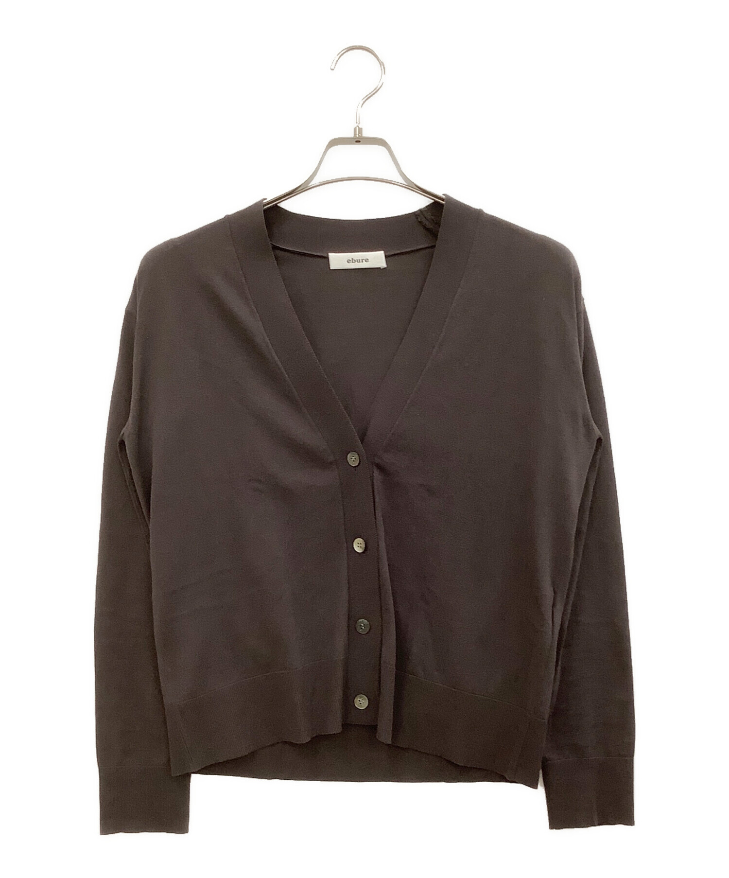中古・古着通販】ebure (エブール) 薄手カーディガン ブラウン サイズ