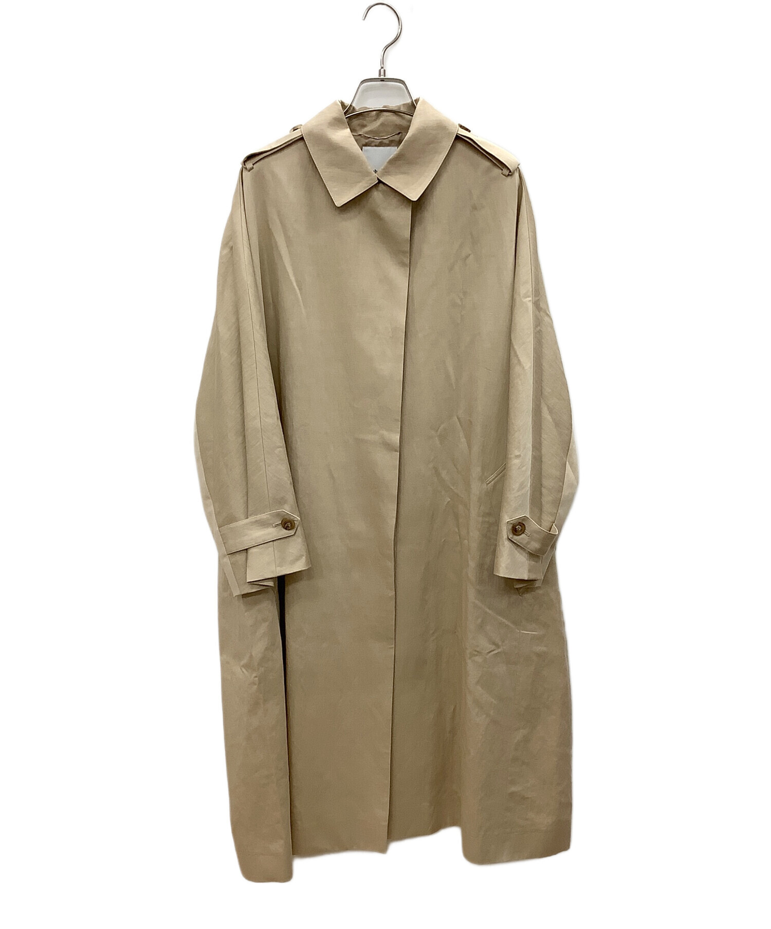 中古・古着通販】ebure (エブール) ステンカラーコート ベージュ 