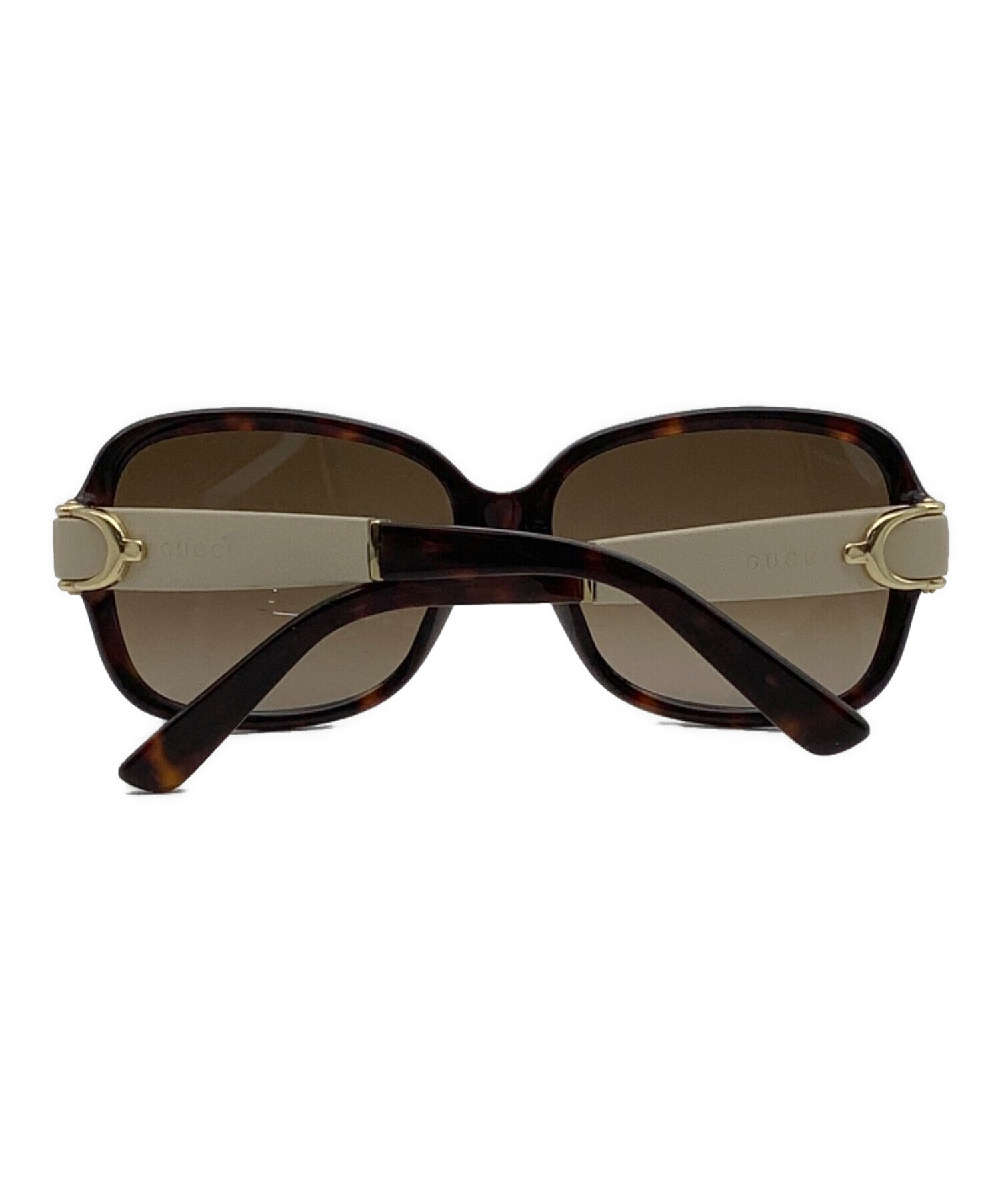 GUCCI KS USED GUCCI グッチ ベージュ ブラウン ドーム型 PVC レザー