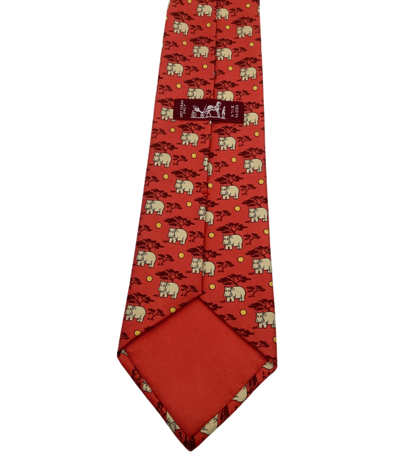 中古・古着通販】HERMES (エルメス) シルクネクタイ レッド サイズ