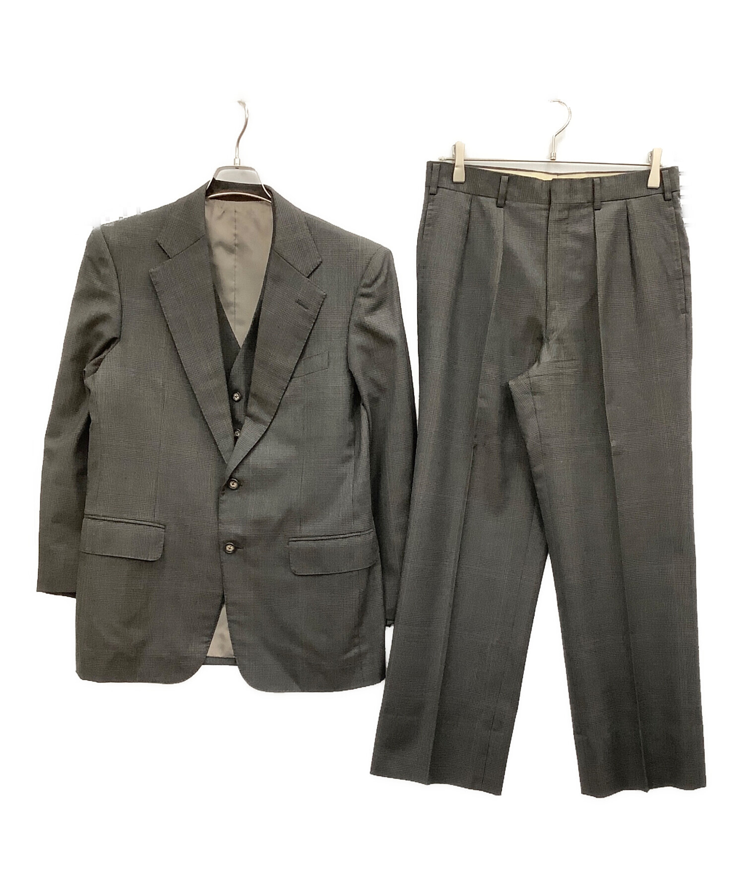 BURBERRY バーバリー 3ピース スーツ ダークグレー 中古・古着通販】Burberry's (バーバリーズ) 3ピーススーツ グレー