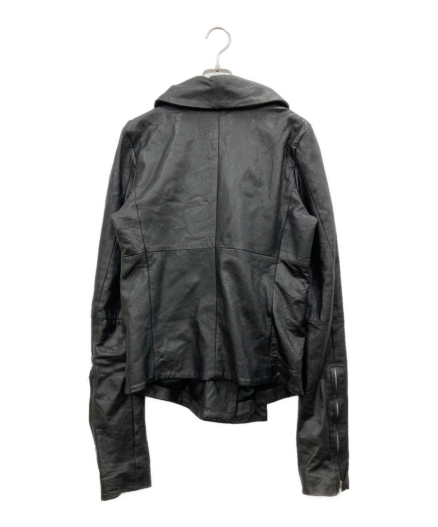 中古・古着通販】EKAM (エカム) ラムレザージャケット ブラック サイズ