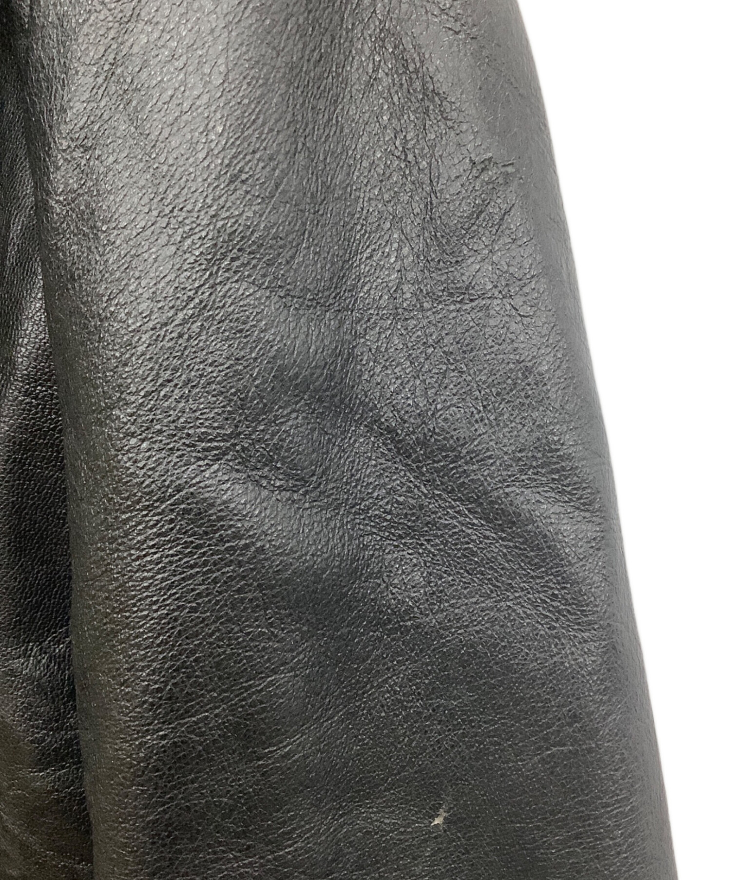 中古・古着通販】EKAM (エカム) ラムレザージャケット ブラック サイズ