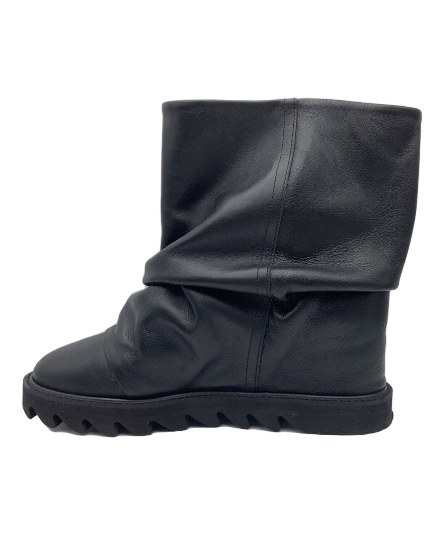ズッカ　ブーツ　ブラック　パンツブーツ　シワ加工 中古・古着通販】ZUCCA (ズッカ) パンツブーツ ブラック サイズ:L