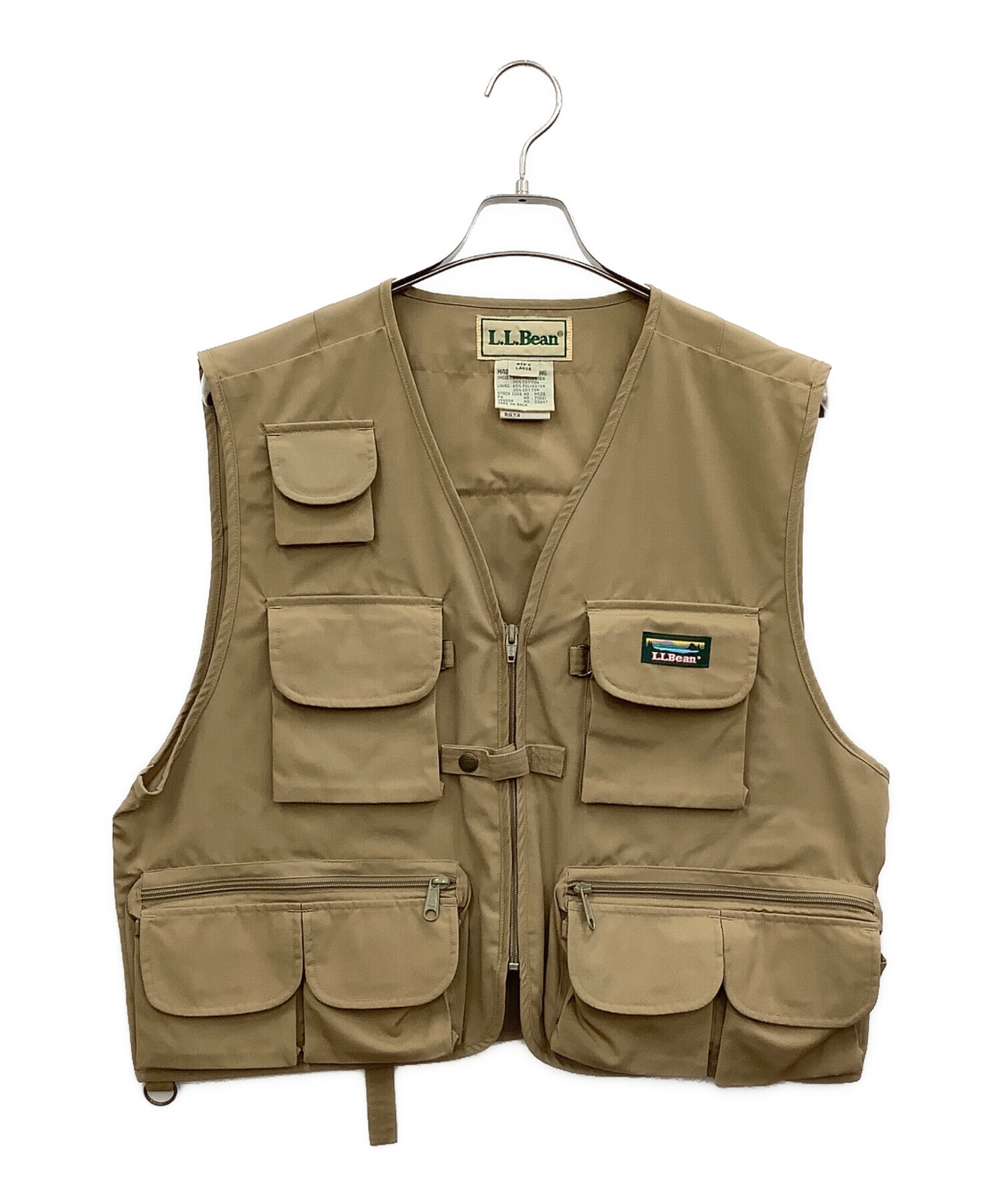 【美品】 エルエルビーン フィッシングベスト ベージュ Mサイズ 中古・古着通販】L.L.Bean (エルエルビーン) フィッシングベスト
