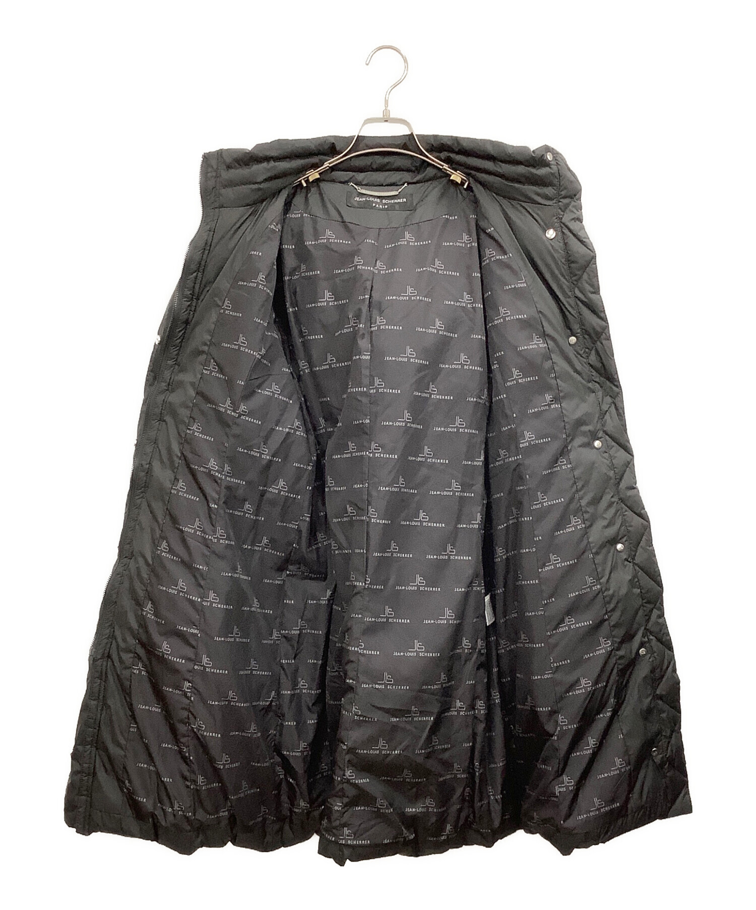 ジャンルイシェレル　ダウンコート　黒　水玉　L　未使用 ジャンルイシェレル JEAN-LOUIS SCHERRER ダウンコート