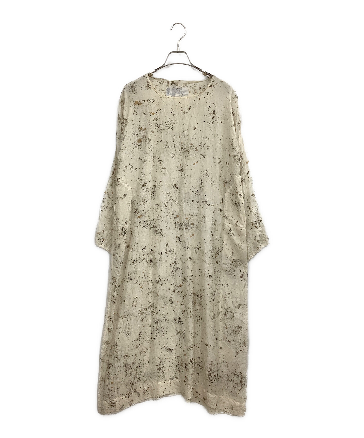 中古・古着通販】DOSA (ドーサ) 長袖ワンピース パープルホワイト