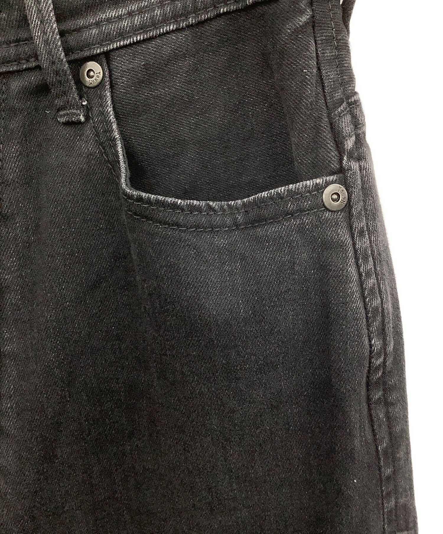 中古・古着通販】YANUK (ヤヌーク) デニムパンツ ブラック サイズ:23