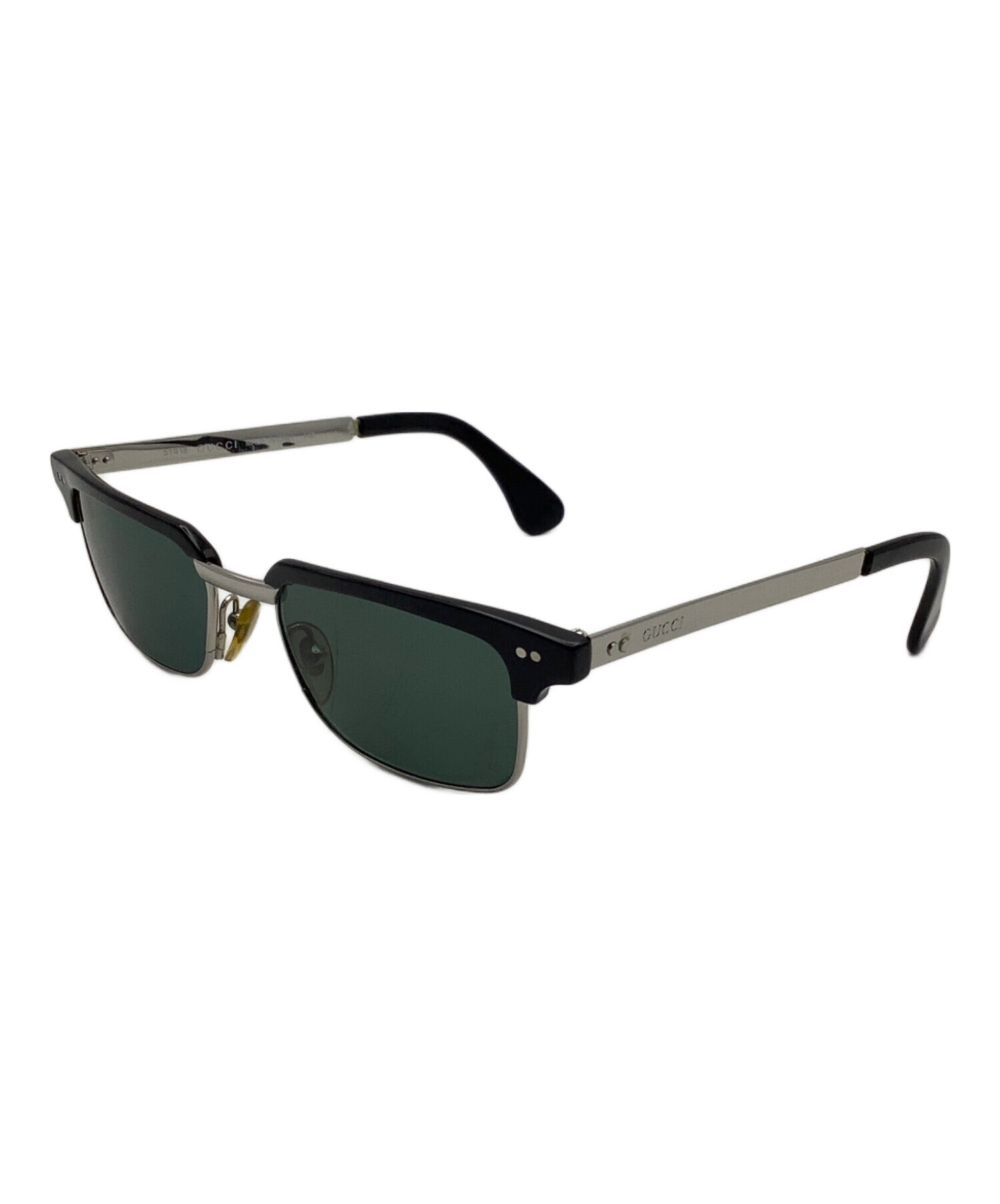 中古・古着通販】GUCCI (グッチ) サングラス ブラック×グリーン サイズ 