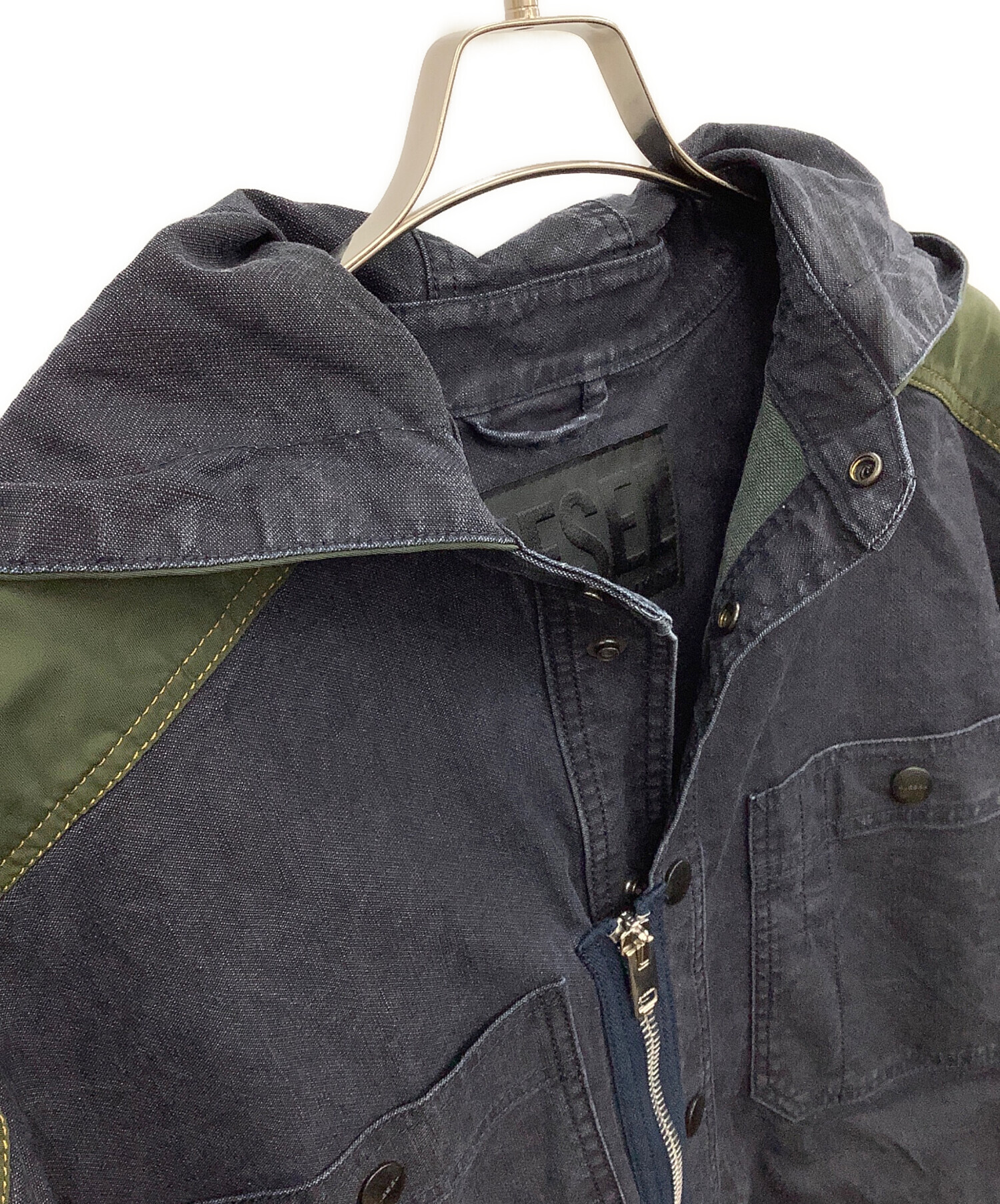 中古・古着通販】DIESEL (ディーゼル) ミリタリージャケット ネイビー