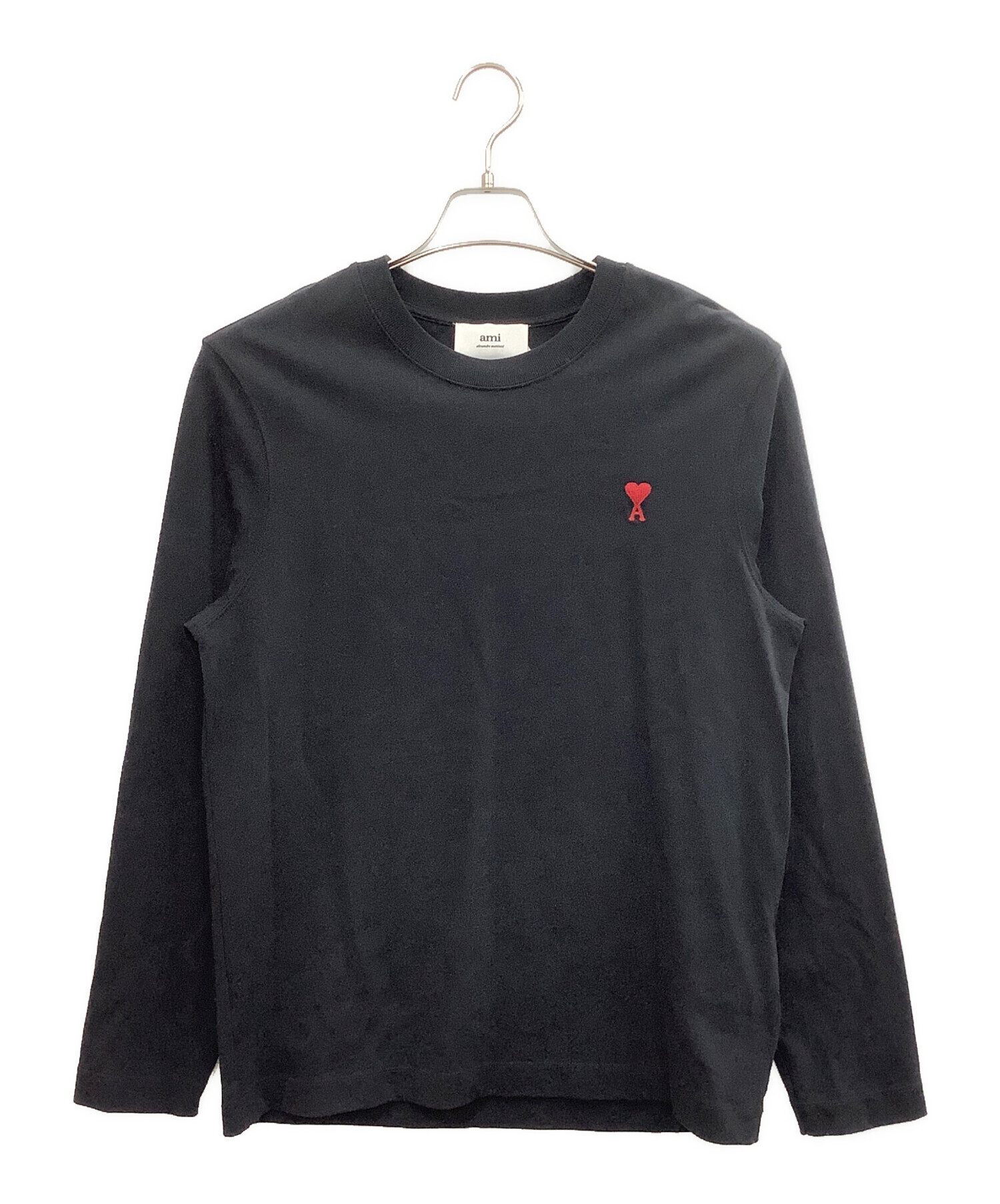 中古・古着通販】AMI PARIS (アミ パリス) 長袖カットソー ブラック 