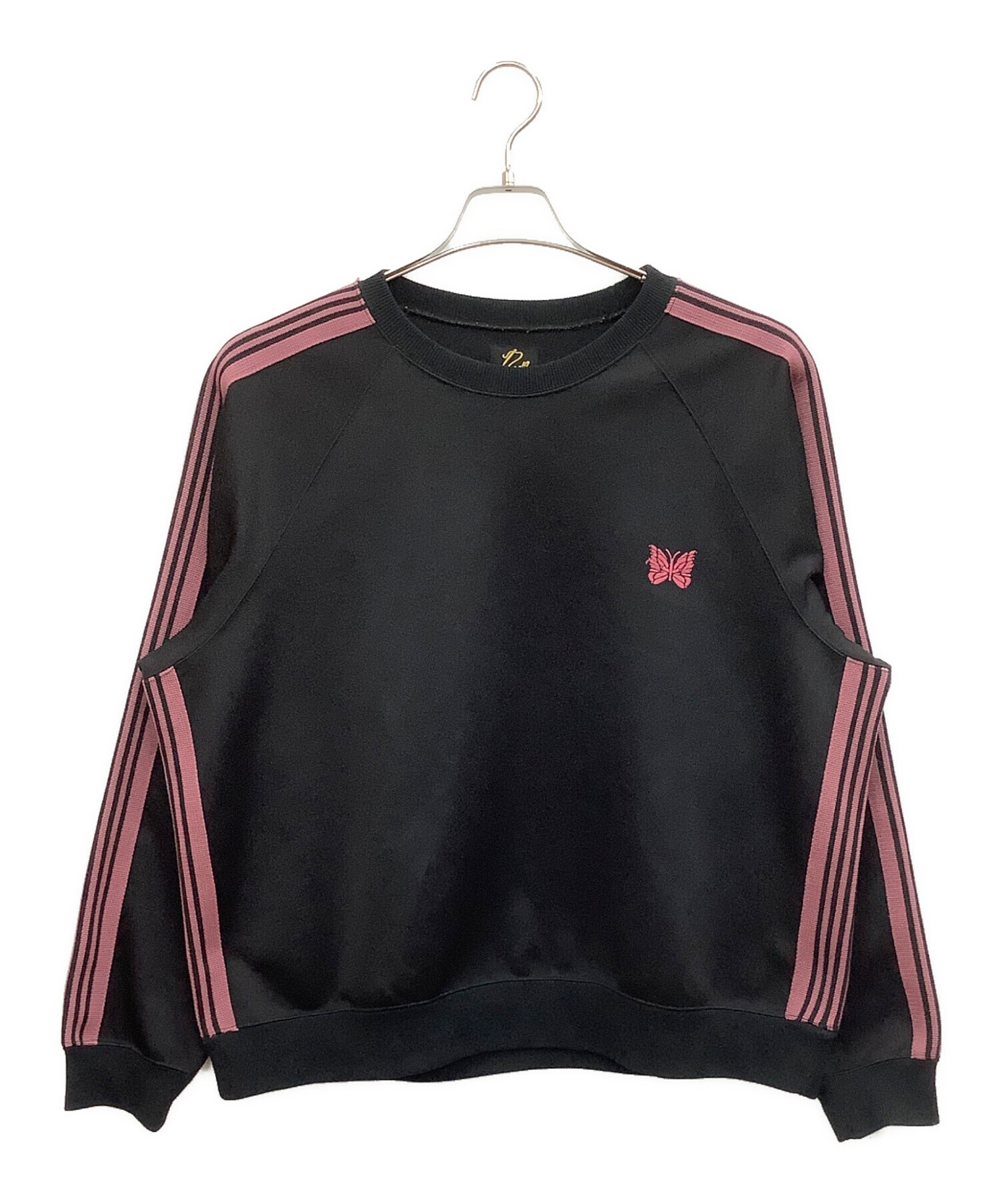 NEEDLES トラッククルーネック　ブラック×レトロピンク　XSサイズ 中古・古着通販】Needles (ニードルズ) Track Crew Neck Shirt