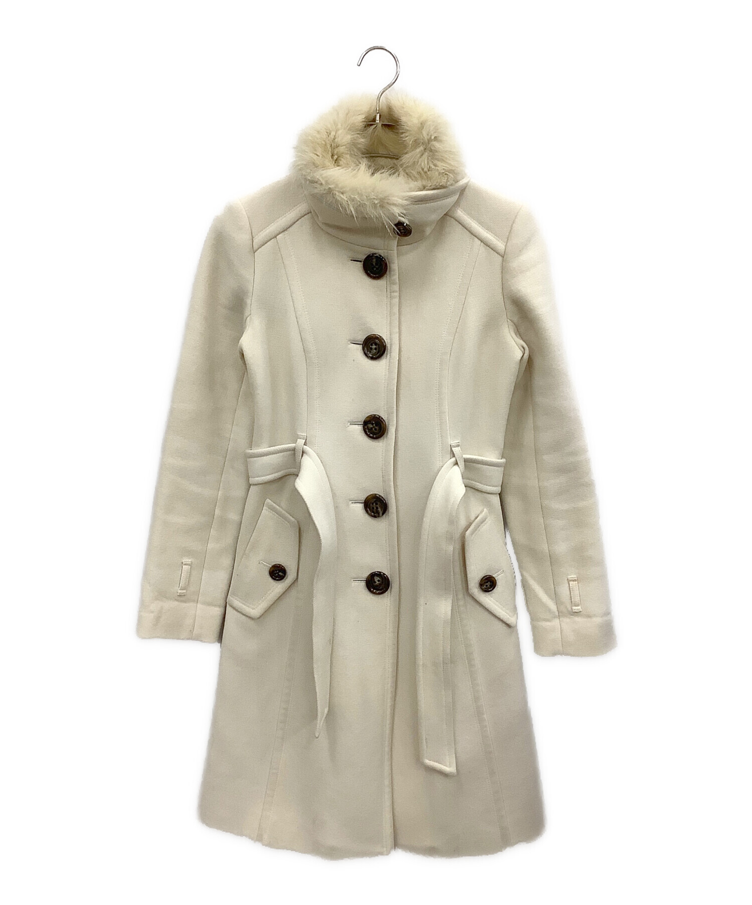 BURBERRY BLUE LABEL フォックスファーコート 40 中古・古着通販】BURBERRY BLUE LABEL (バーバリー ブルー レーベル