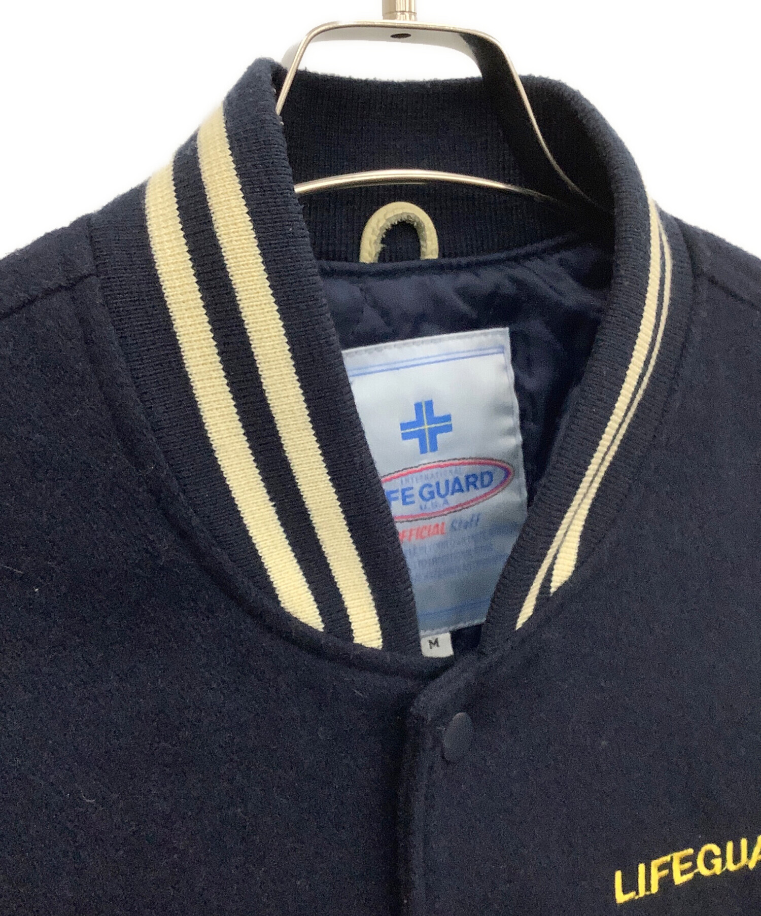中古・古着通販】LIFE GUARD (ライフガード) スタジャン ネイビー 中古・古着通販】LIFE GUARD (ライフガード) スタジャン ネイビー