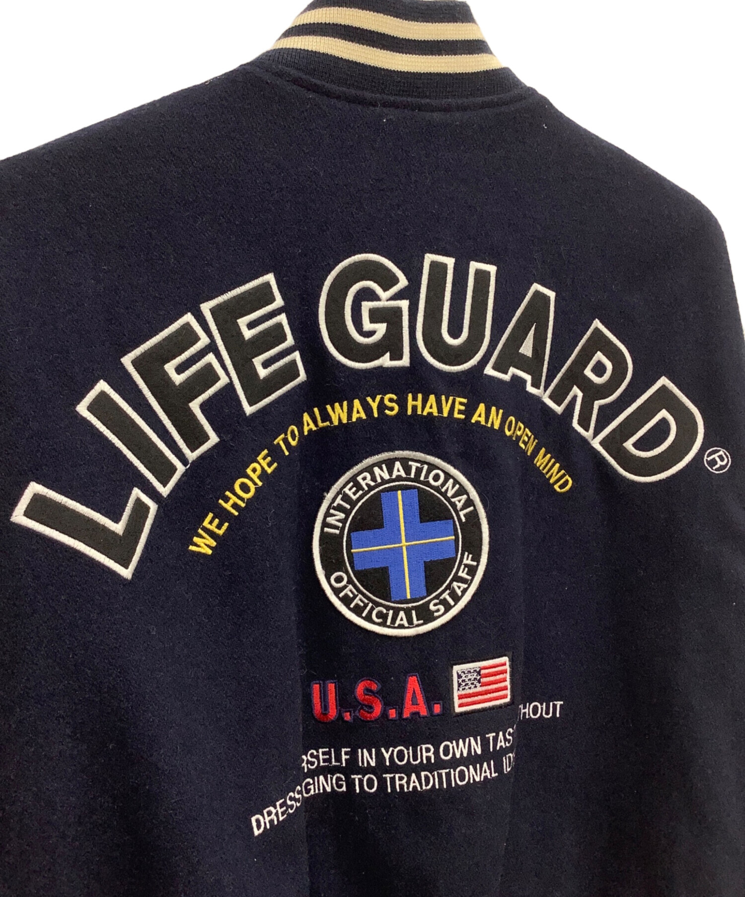 中古・古着通販】LIFE GUARD (ライフガード) スタジャン ネイビー