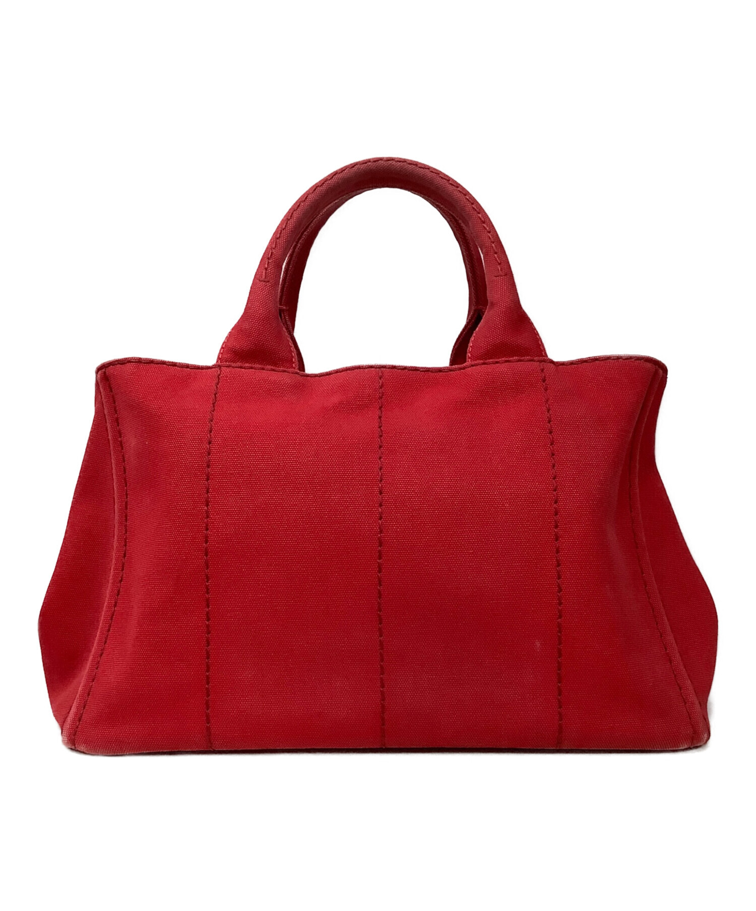 中古・古着通販】PRADA (プラダ) 2WAYキャンバストートバッグ レッド