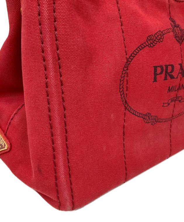 中古・古着通販】PRADA (プラダ) 2WAYキャンバストートバッグ レッド