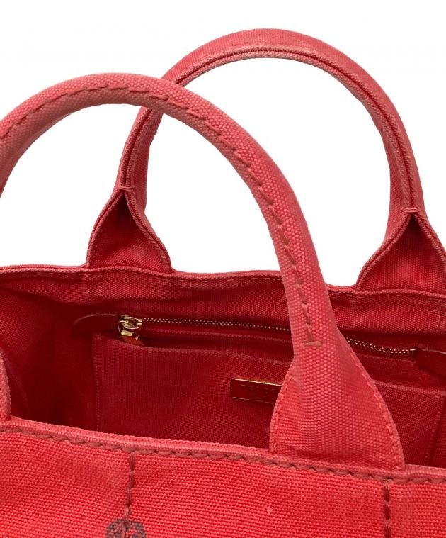 中古・古着通販】PRADA (プラダ) 2WAYキャンバストートバッグ レッド