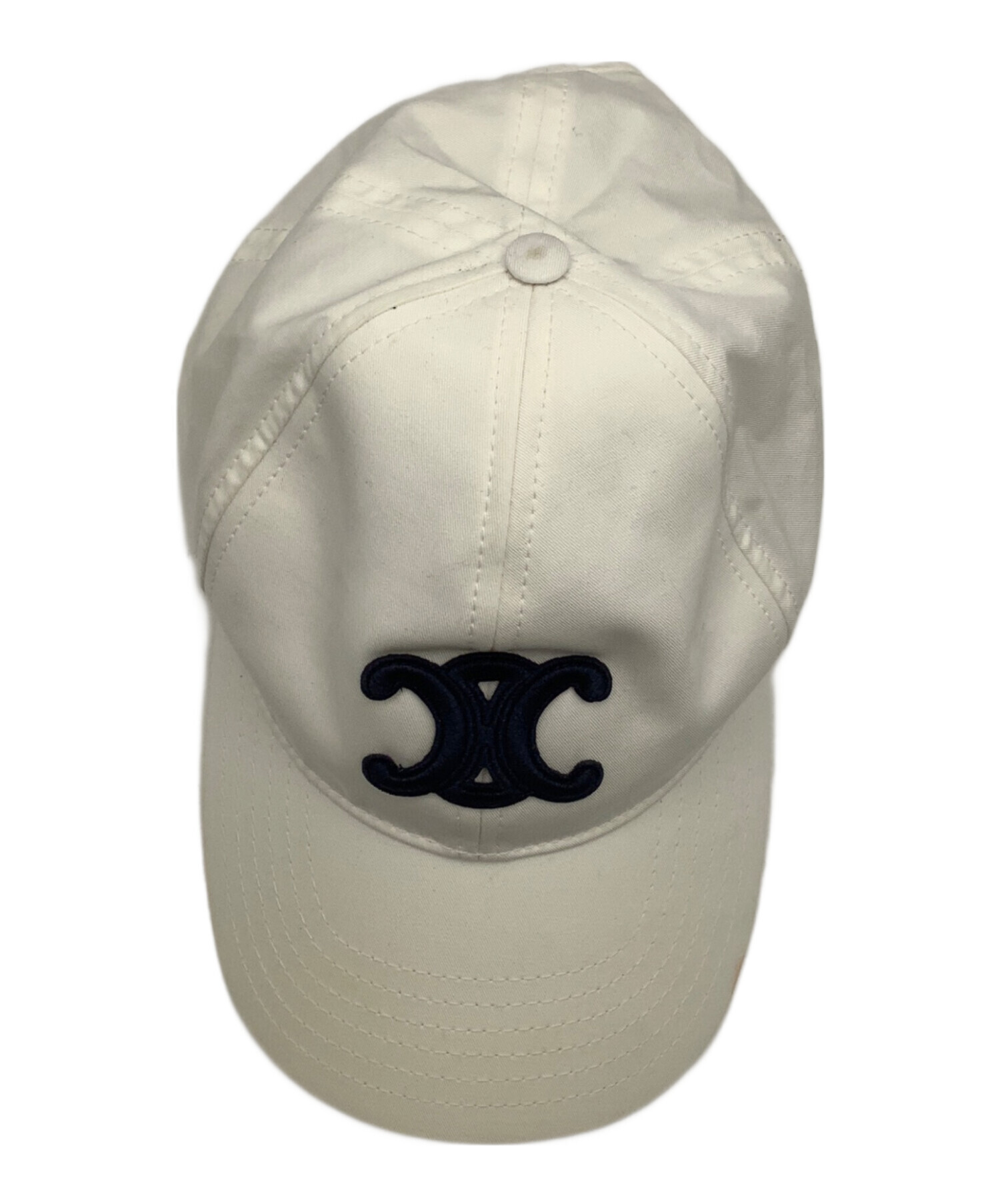 CELINE ホワイト キャップ Cマーク　新品未用品 中古・古着通販】CELINE (セリーヌ) キャップ ホワイト サイズ:S
