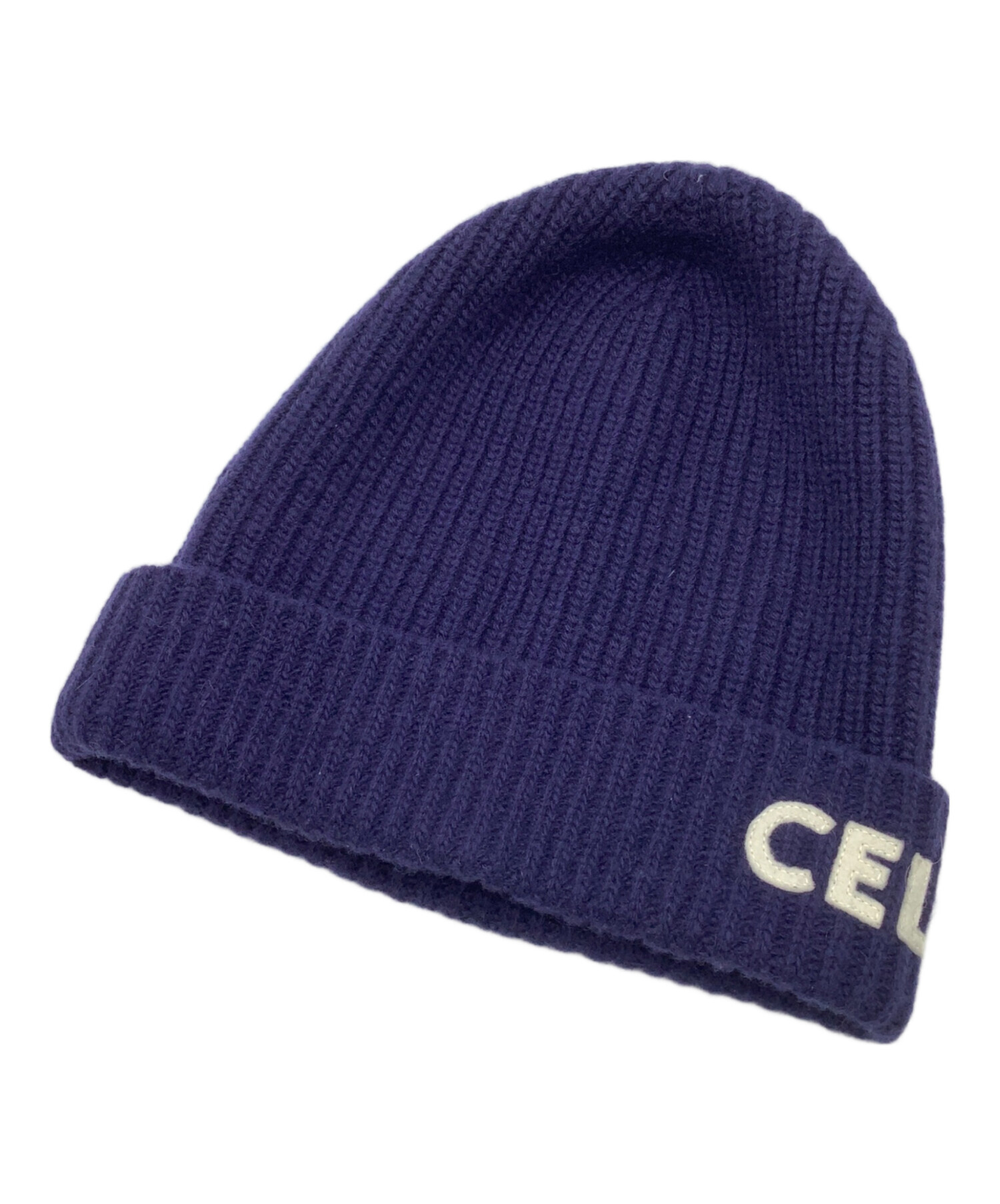 中古・古着通販】CELINE (セリーヌ) ニットキャップ ブルー サイズ