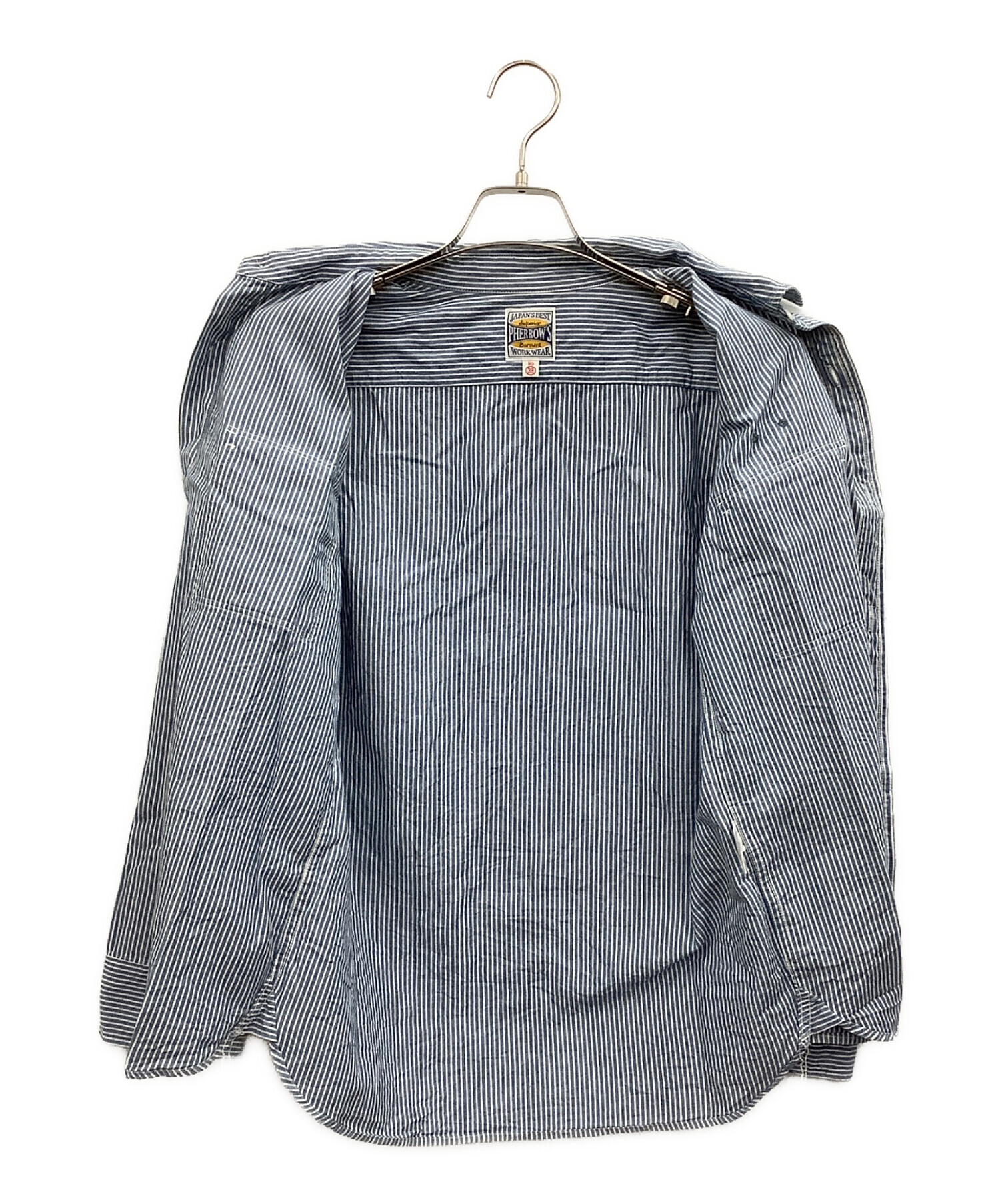 中古・古着通販】Pherrow's (フェローズ) ヒッコリー ワークシャツ