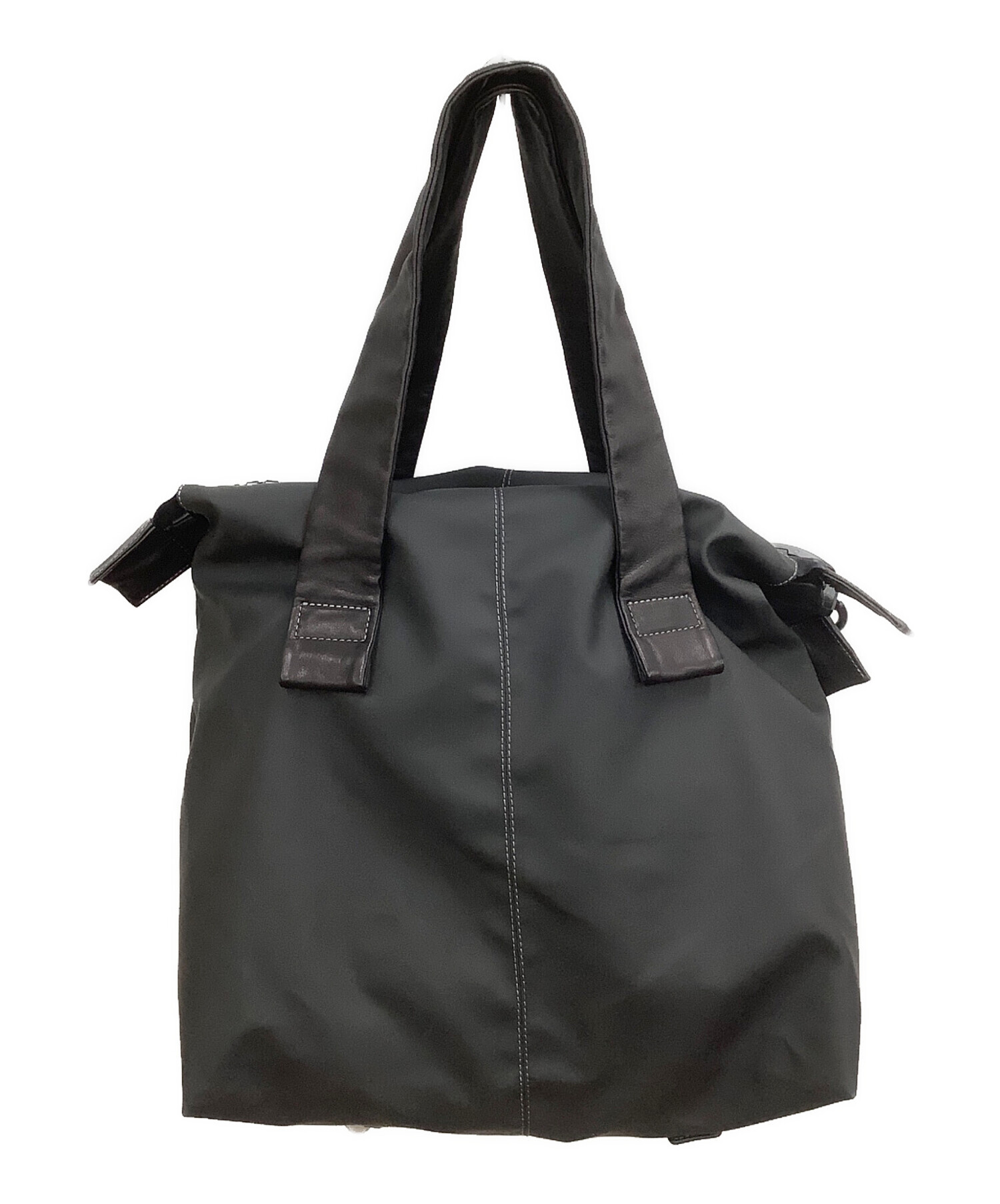 中古・古着通販】kawa-kawa (カワカワ) レザートートバッグ ブラック