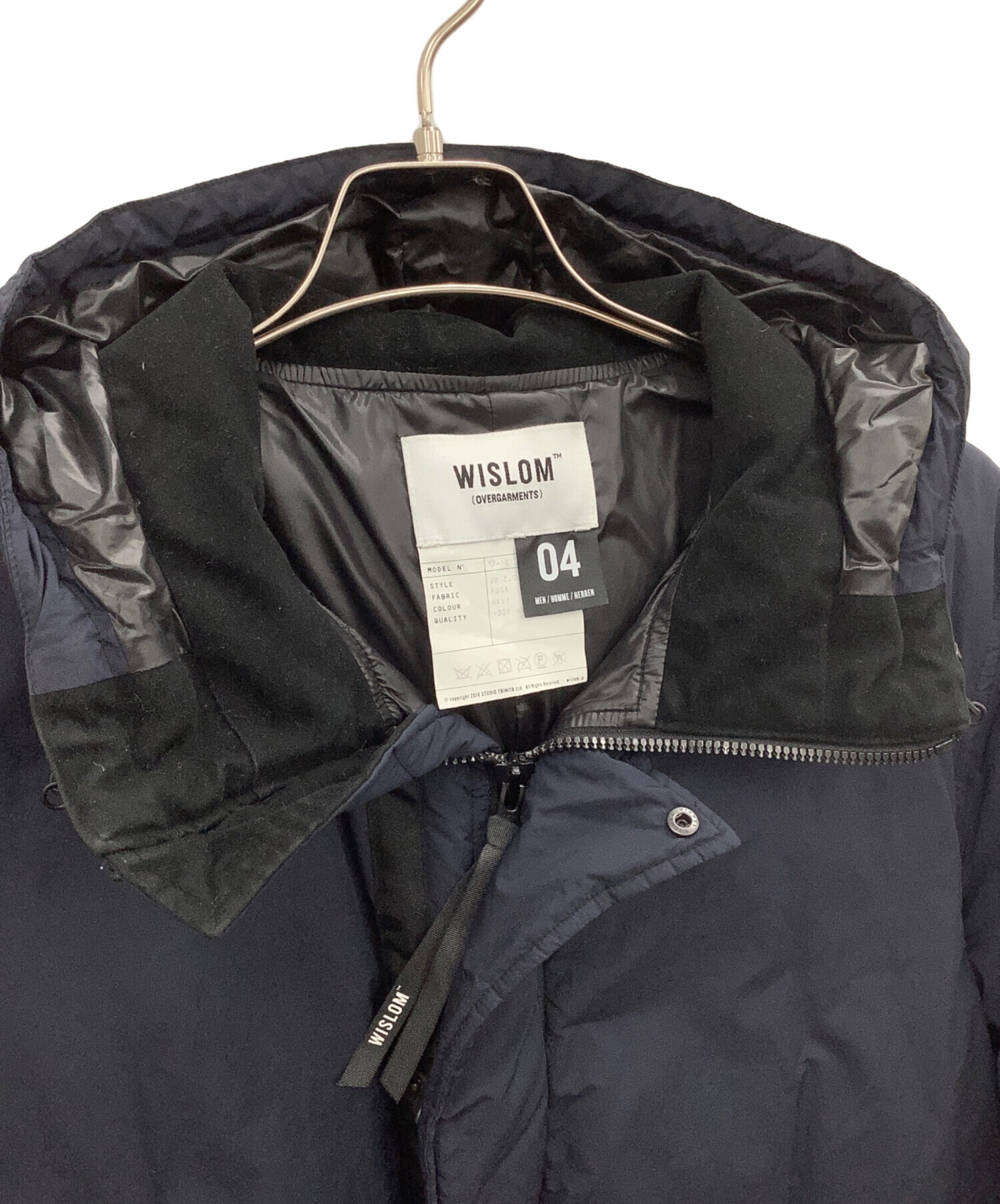 中古・古着通販】WISLOM (ウィズロム) ダウンジャケット ネイビー