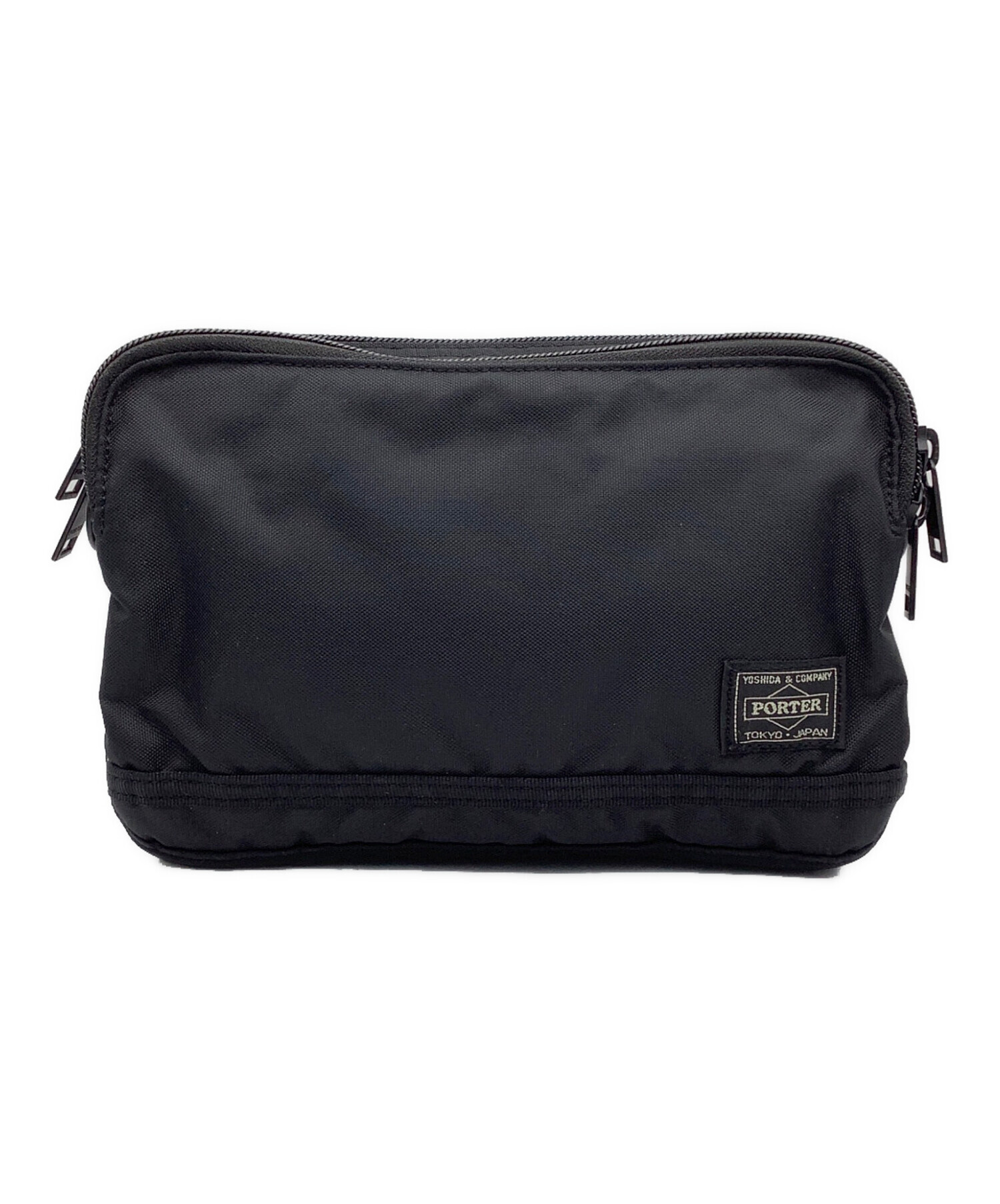 未使用級✨ Porter フラッシュ 黒 ショルダーバッグ　現行タグ 中古・古着通販】PORTER (ポーター) フラッシュショルダーバッグ