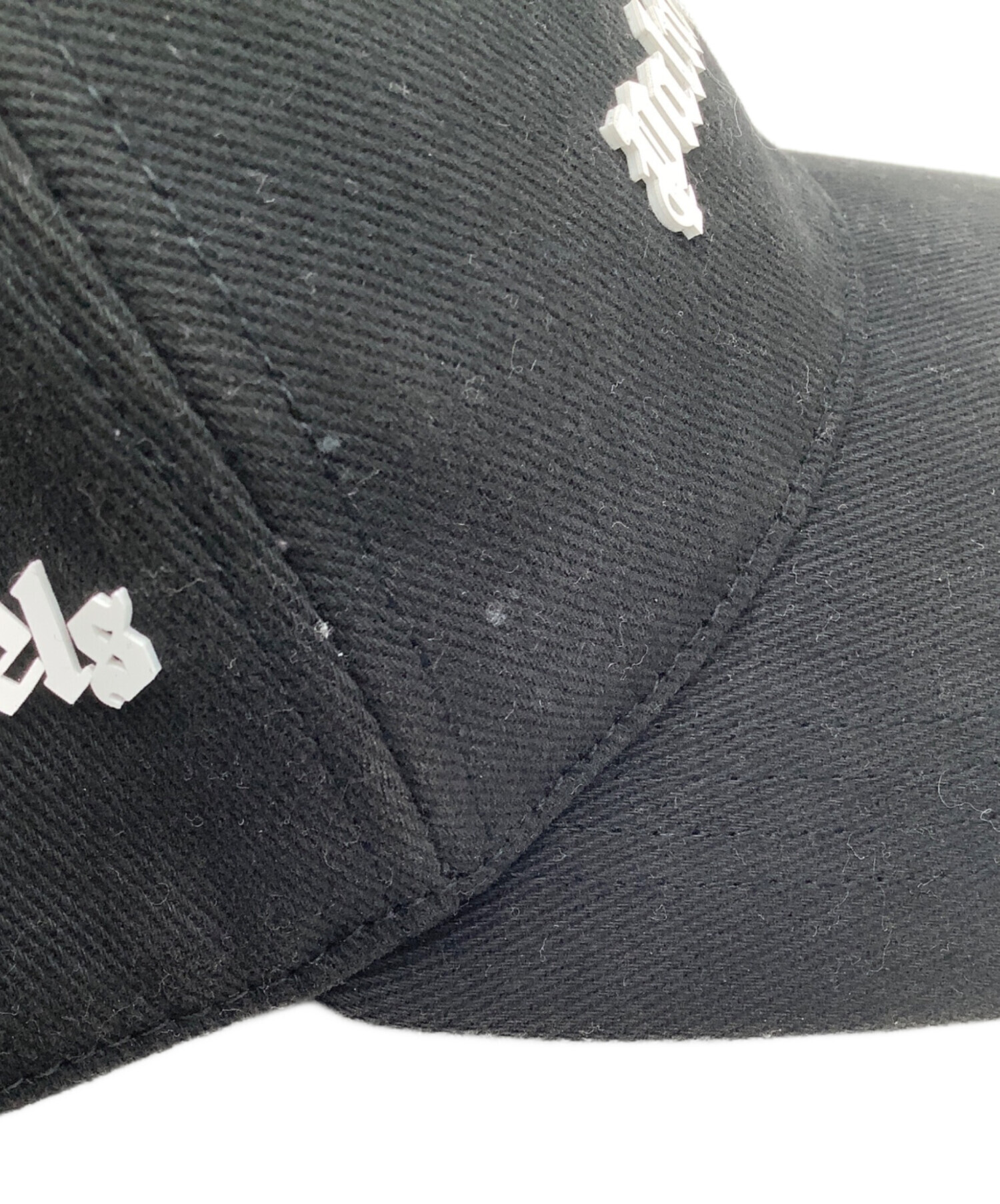 【新品未開封】Palm Angels ブラック キャップ Palm Angels Black Ripped Logo Cap Palm Angels