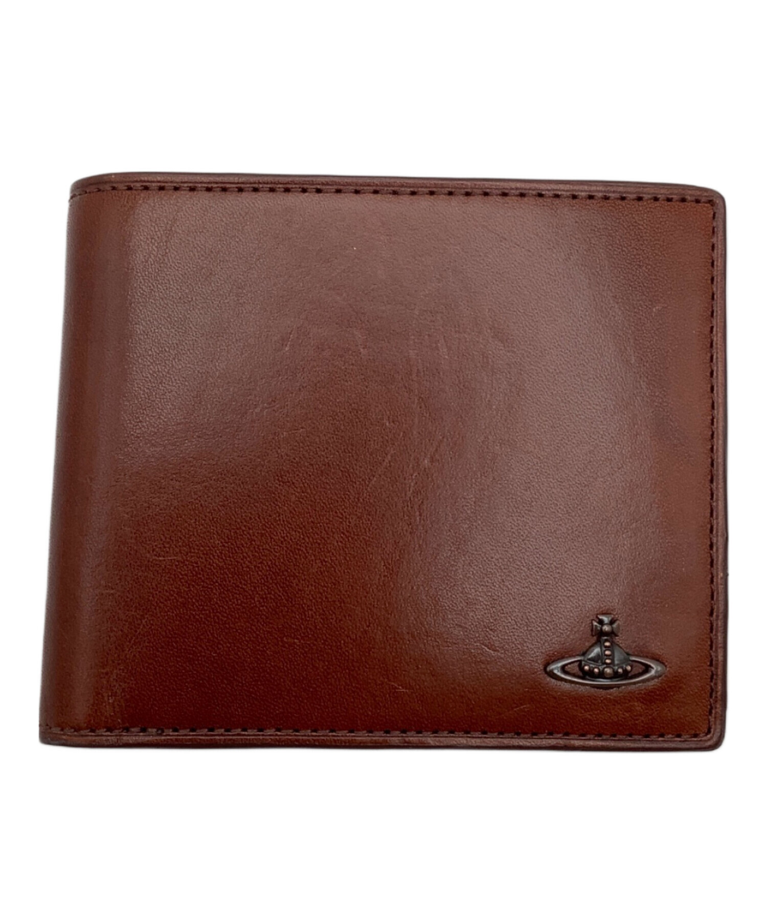 未使用に近い ヴィヴィアンウエストウッド 二つ折り財布 レザー ダークブラウン 中古・古着通販】Vivienne Westwood (ヴィヴィアンウエストウッド) 2