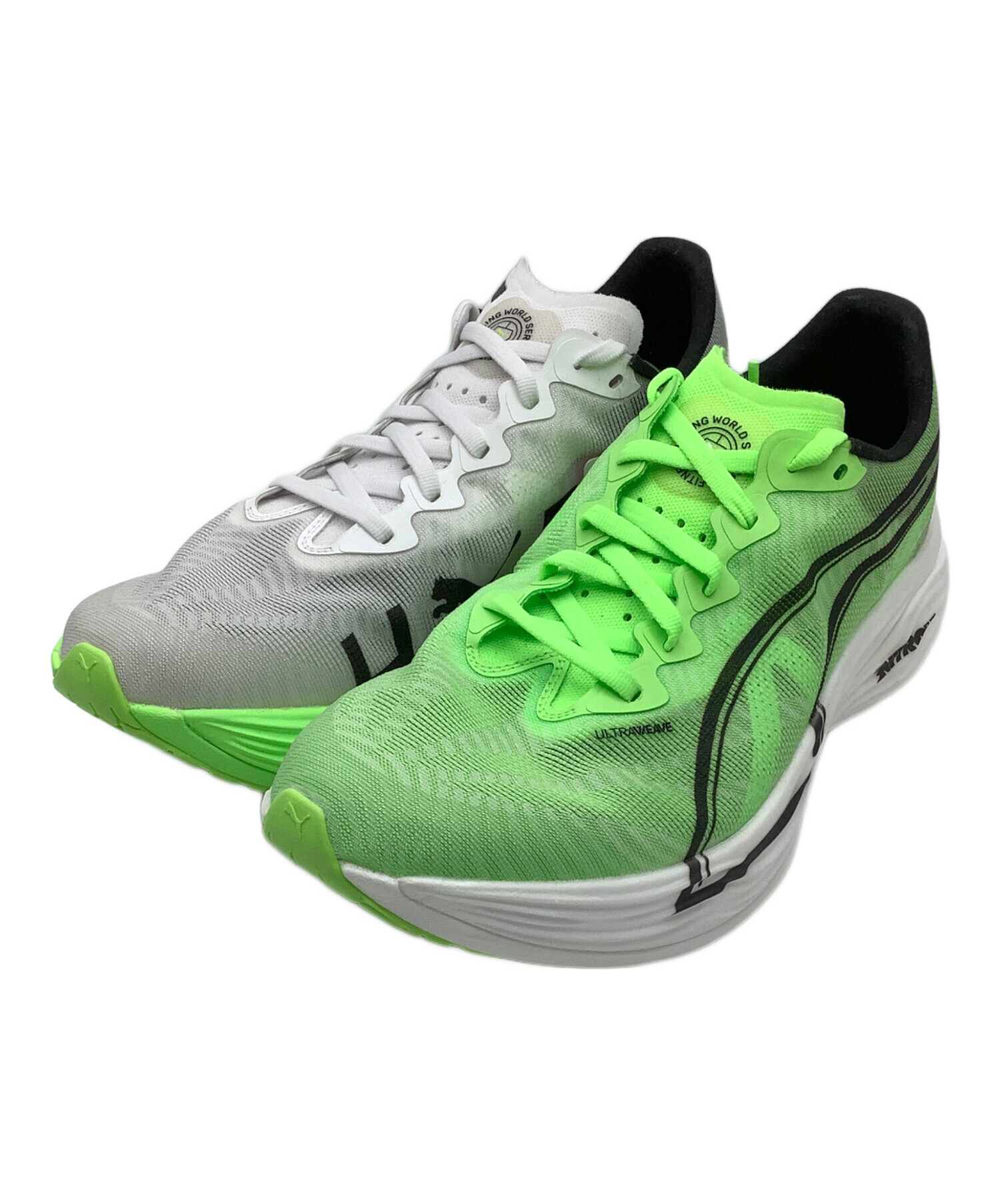 プーマ PUMA 新品未使用 26センチ 中古・古着通販】PUMA (プーマ) ランニングシューズ ホワイト×グリーン