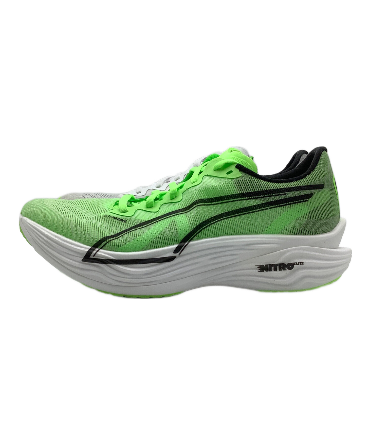 中古・古着通販】PUMA (プーマ) ランニングシューズ ホワイト×グリーン 中古・古着通販】PUMA (プーマ) ランニングシューズ ホワイト×グリーン