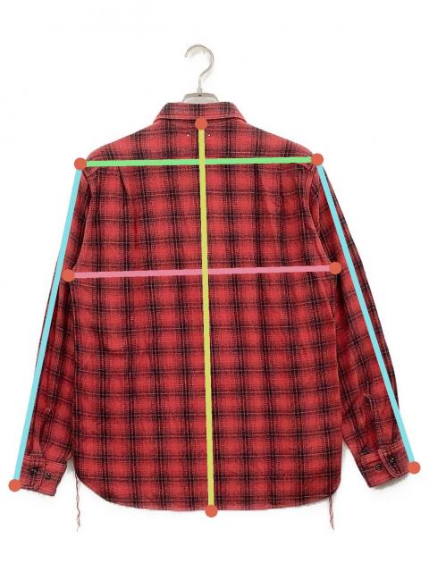 中古・古着通販】MINEDENIM (マインデニム) 長袖シャツ レッド サイズ