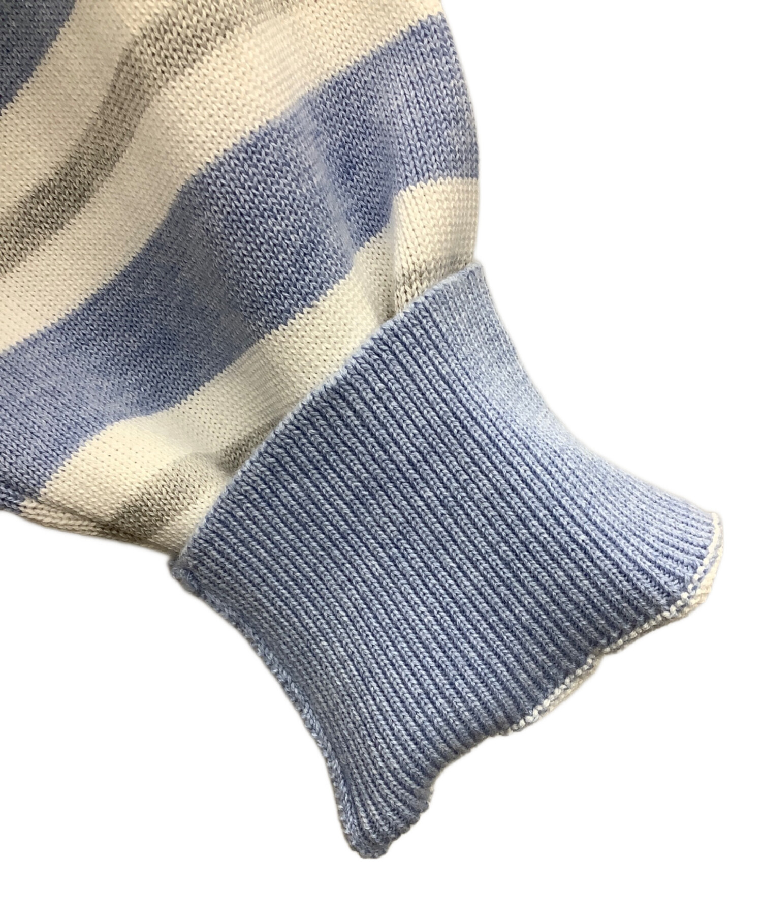 中古・古着通販】FEDELI (フェデーリ) 薄手ニット ブルー×ホワイト