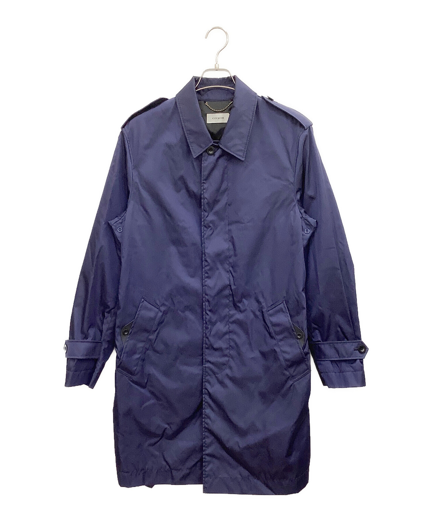 中古・古着通販】COACH (コーチ) トレンチコート ネイビー サイズ:48