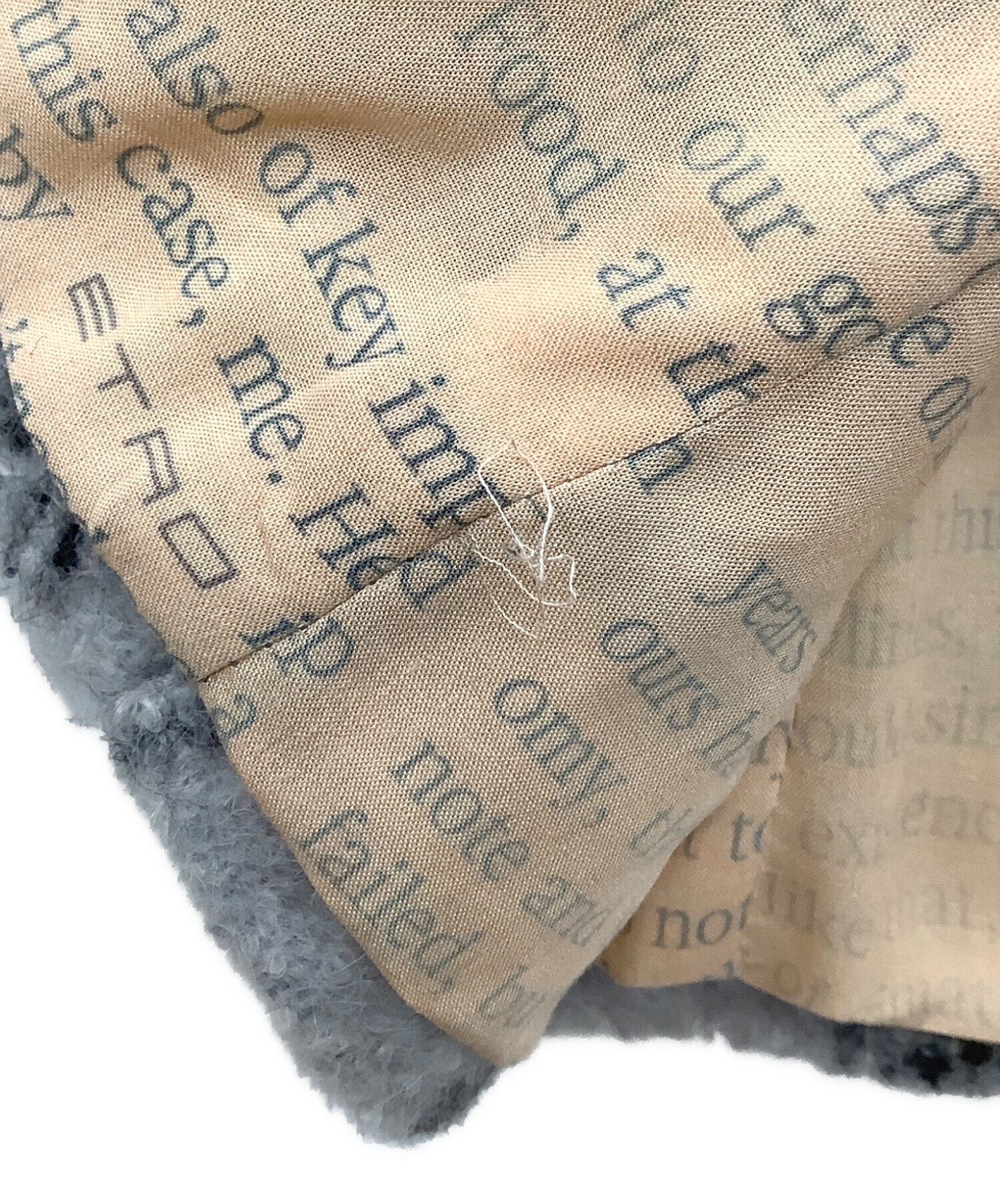 中古・古着通販】ETRO (エトロ) アルパカウールチェックコート グレー